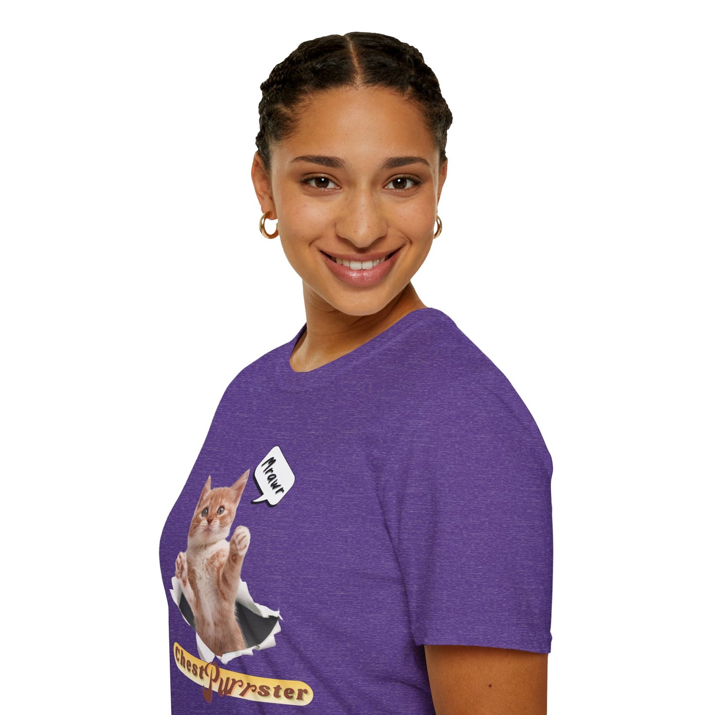 Cute Kitten ChestPurrster Pun - Unisex Softstyle T-Shirt