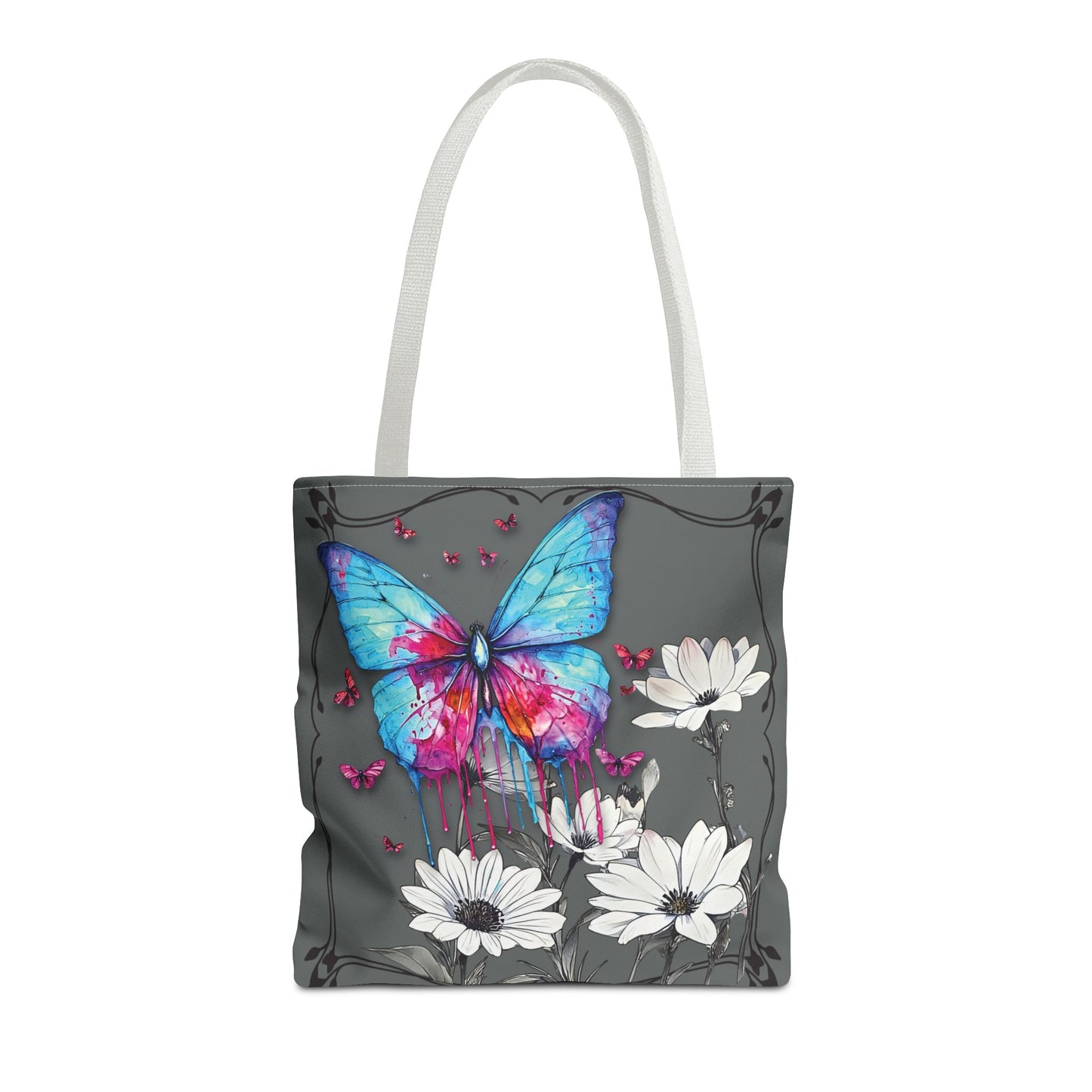 Painted Butterfly in Black and White Tote Bag