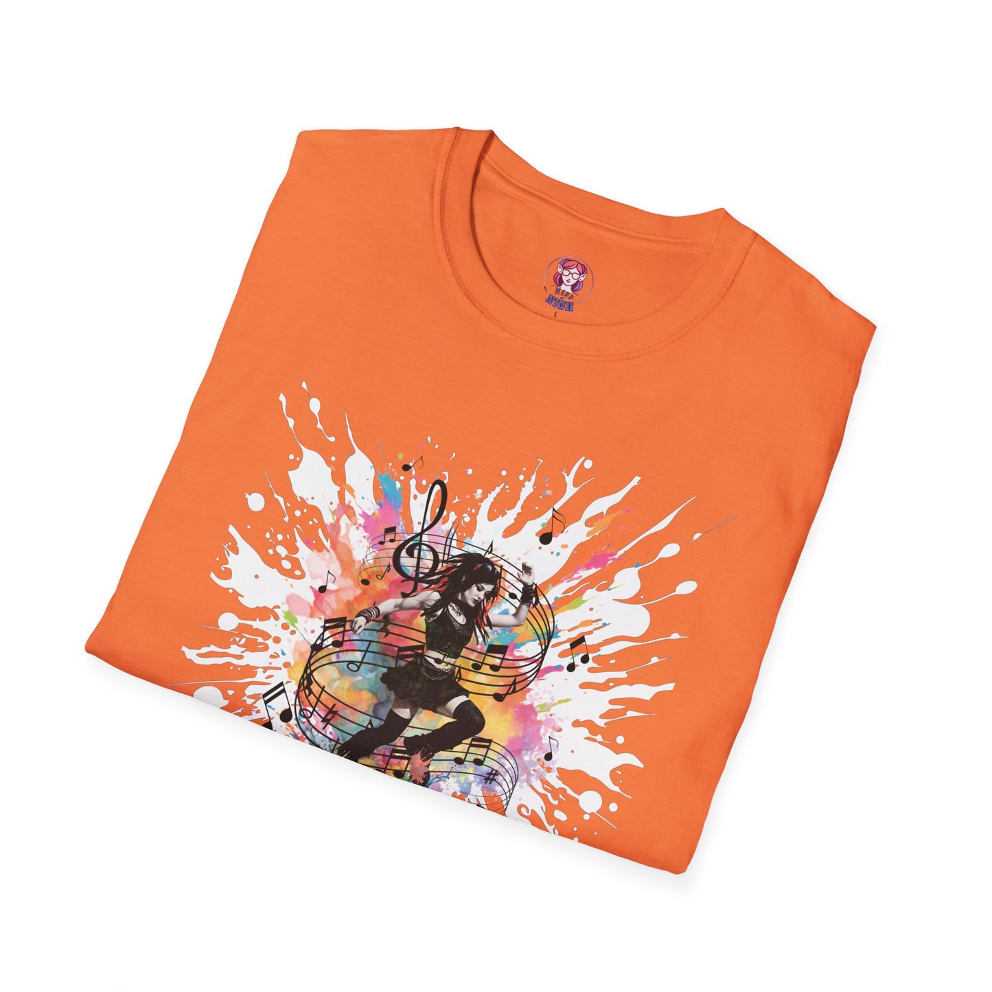 Colorful Music Brings Life Punk Dancer - Unisex Softstyle T-Shirt