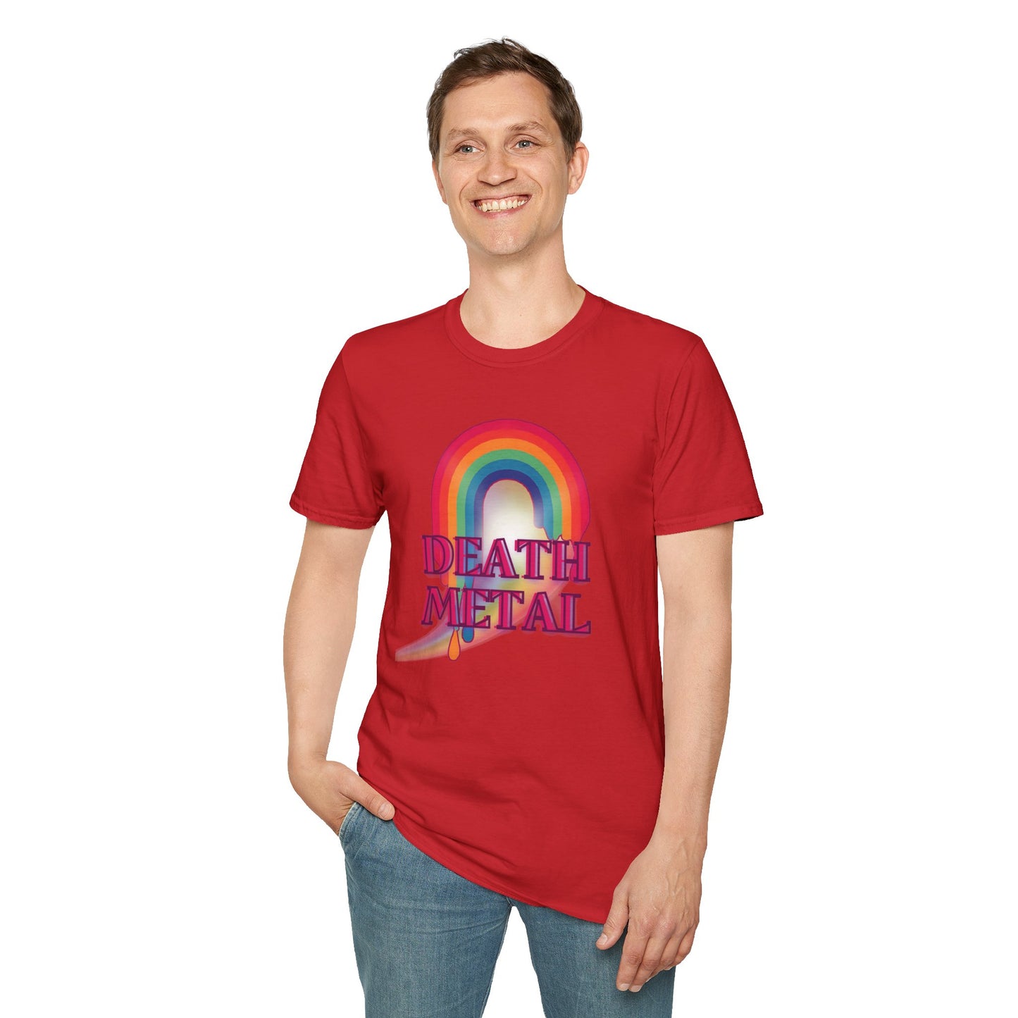 Rainbow Death Metal - Unisex Softstyle T-Shirt