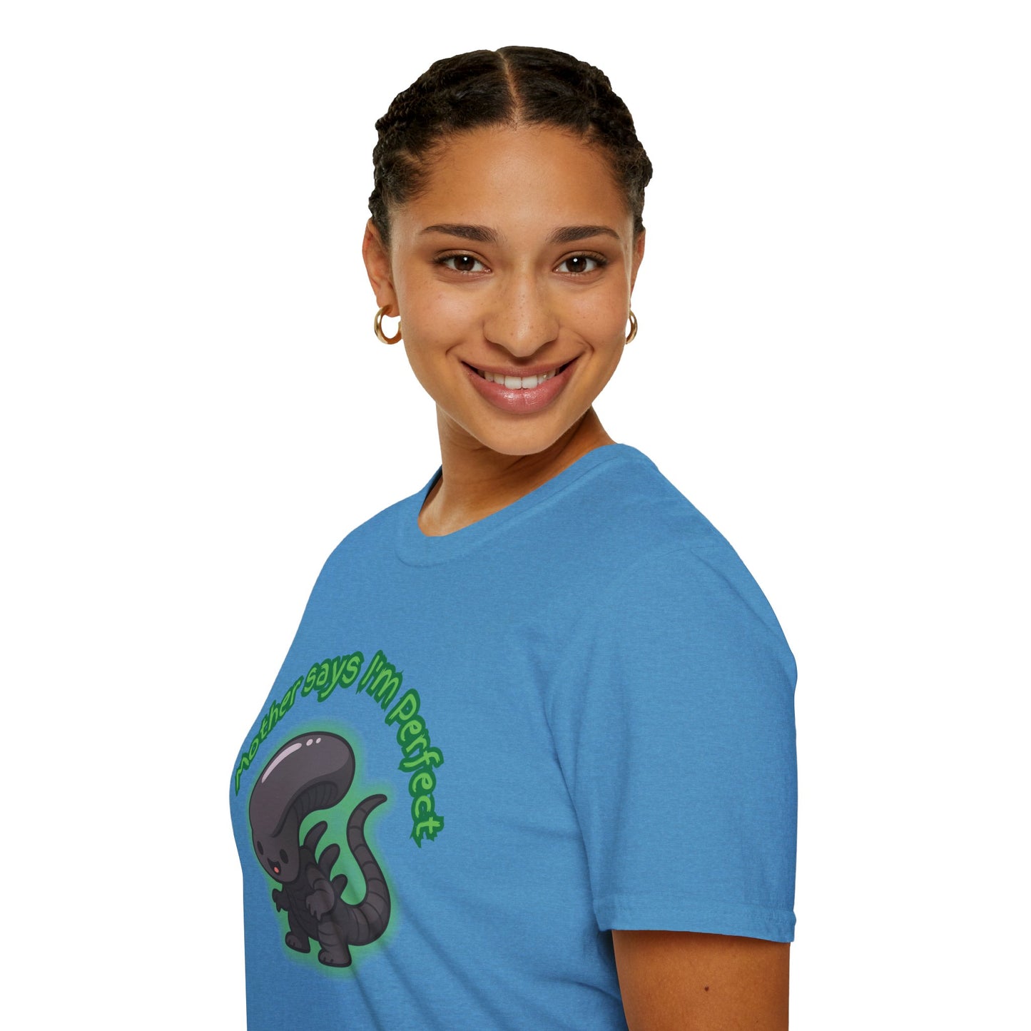 Alien Cute Xenomorph I'm Perfect - Unisex Softstyle T-Shirt