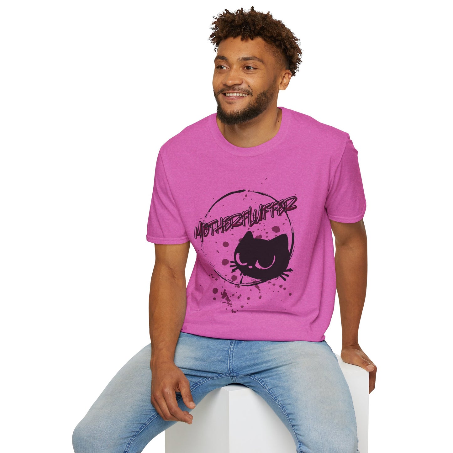 Motherfluffer Color Cat - Unisex Softstyle T-Shirt