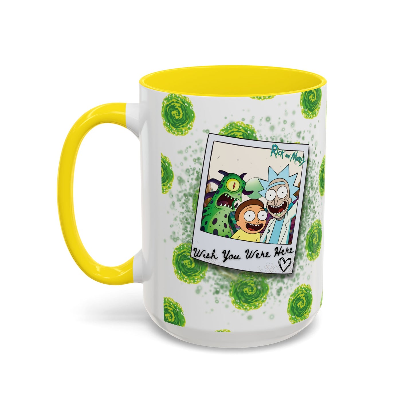 Rick & Morty Alien Polaroid - Accent Coffee Mug (11, 15oz)