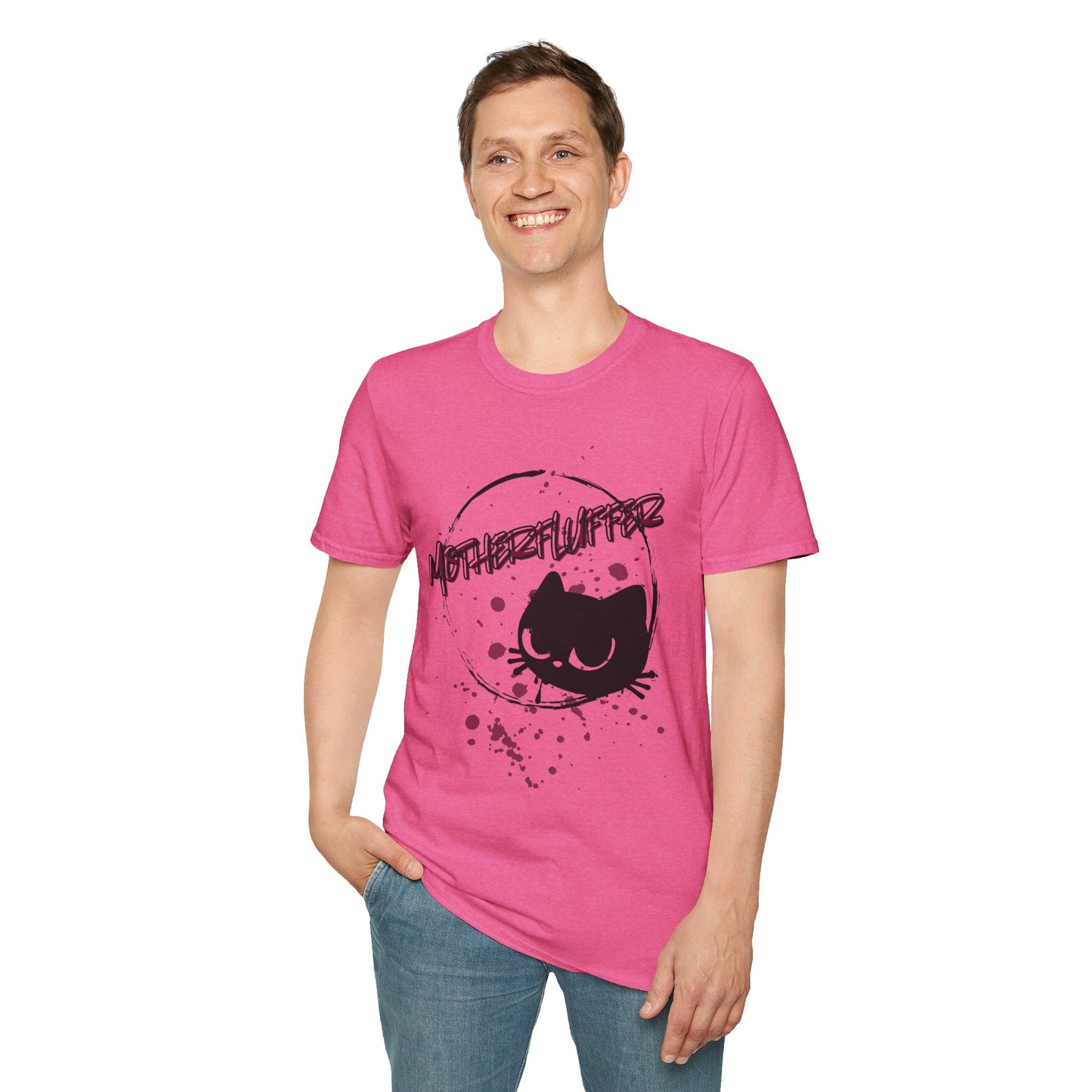 Motherfluffer Color Cat - Unisex Softstyle T-Shirt