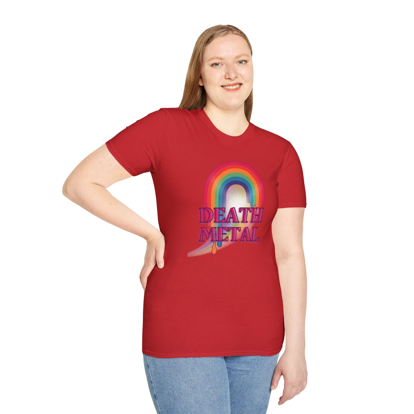Rainbow Death Metal - Unisex Softstyle T-Shirt