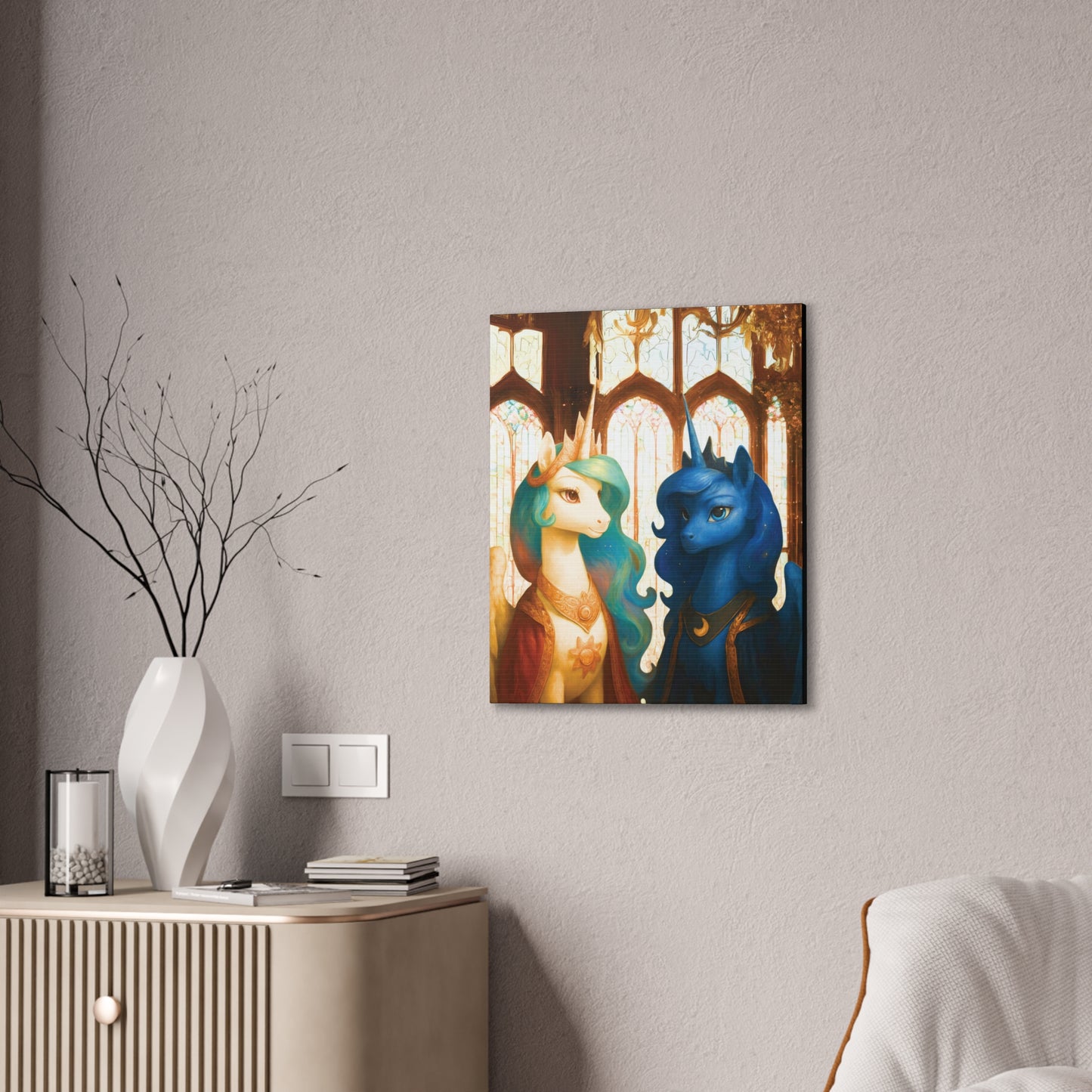 Royal Luna & Celestia - My Little Pony Canvas Art - Stretched, 0.75"