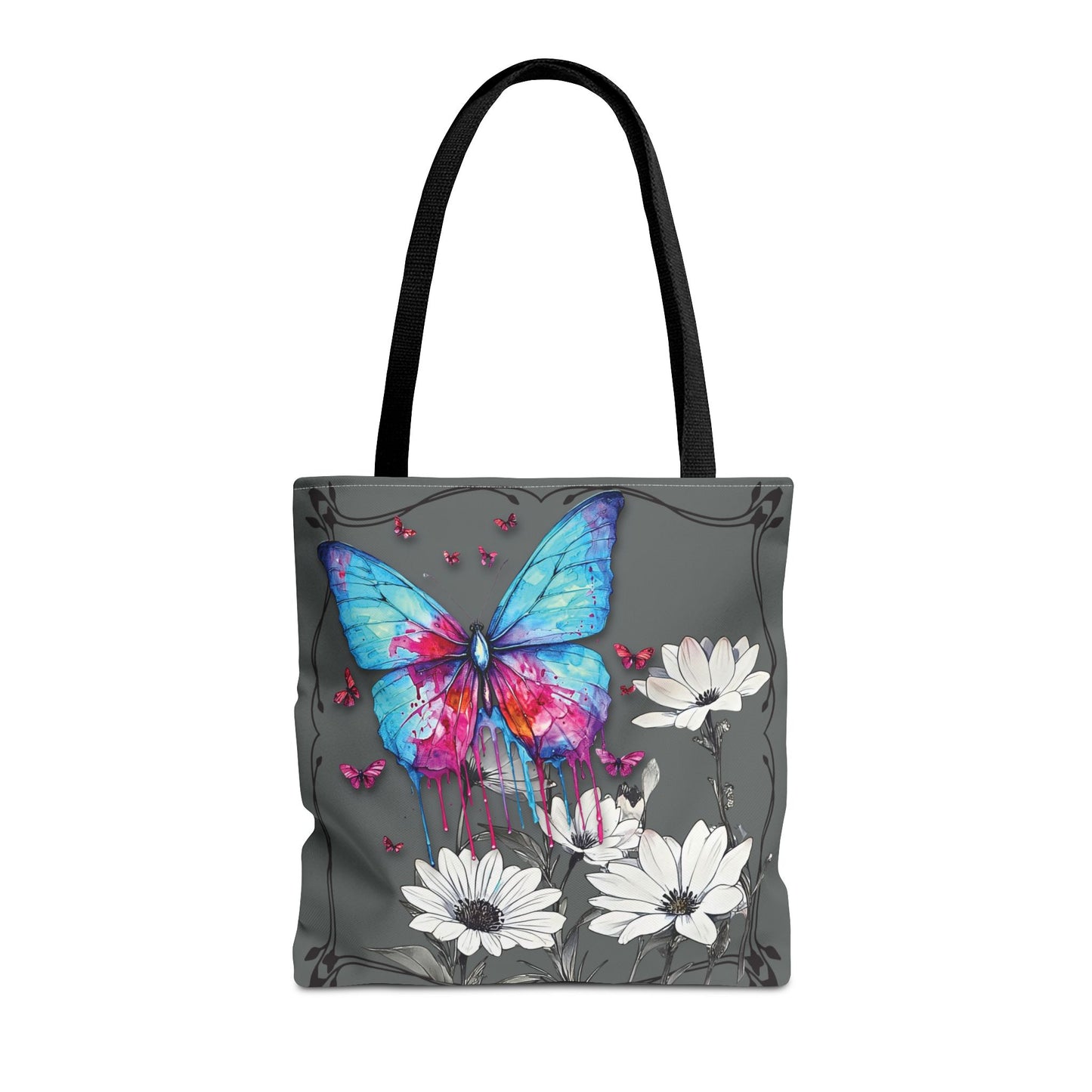 Painted Butterfly in Black and White Tote Bag
