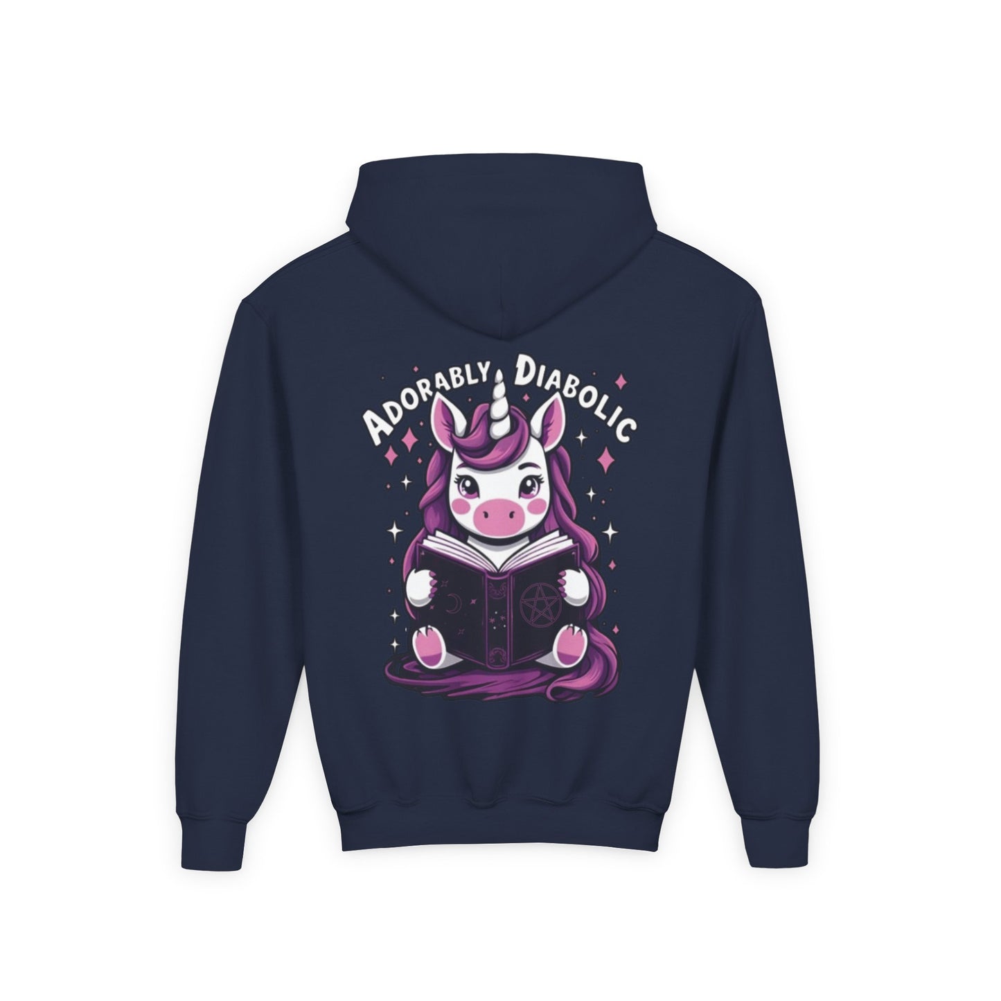 Adorably Diabolic Unicorn Magic - Youth Heavy Blend Hooded Sweatshirt