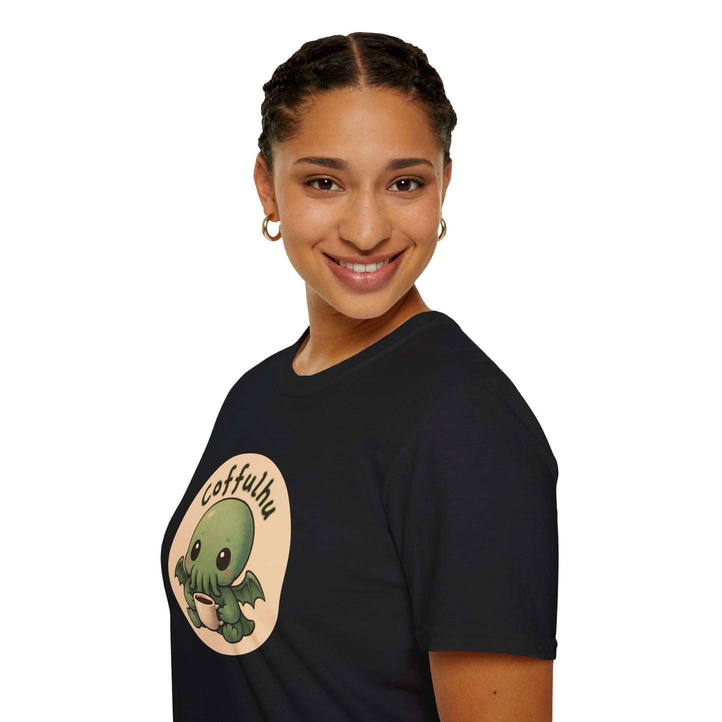 Cthulhu Coffulhu Coffee Pun - Unisex Softstyle T-Shirt