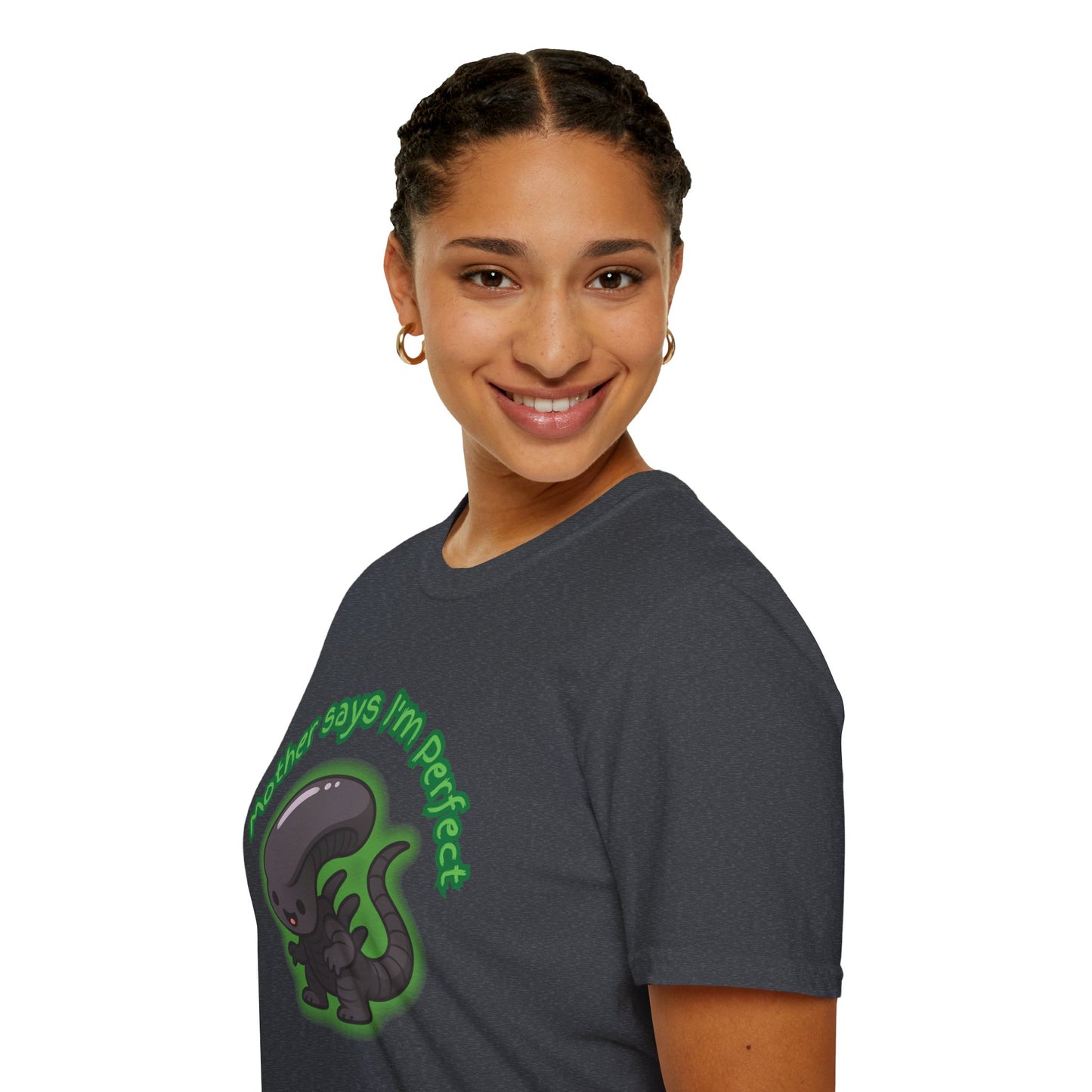 Alien Cute Xenomorph I'm Perfect - Unisex Softstyle T-Shirt