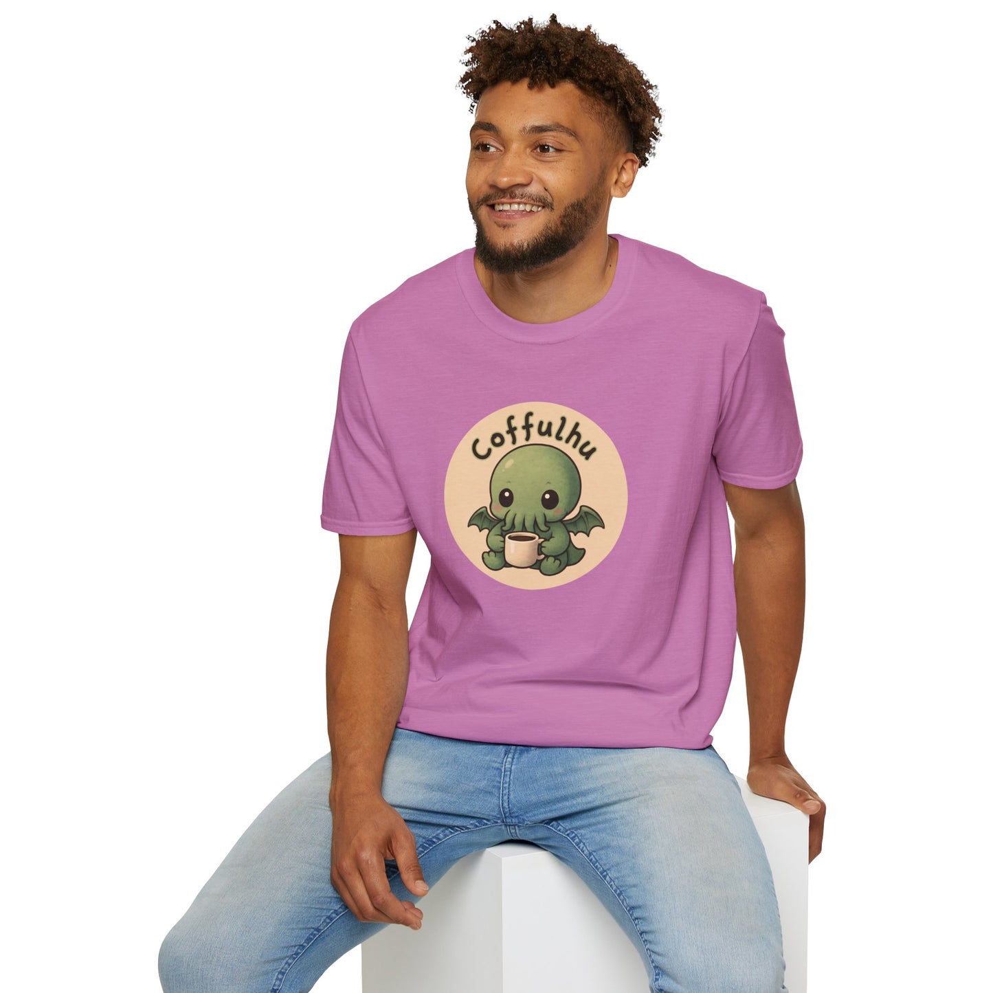 Cthulhu Coffulhu Coffee Pun - Unisex Softstyle T-Shirt