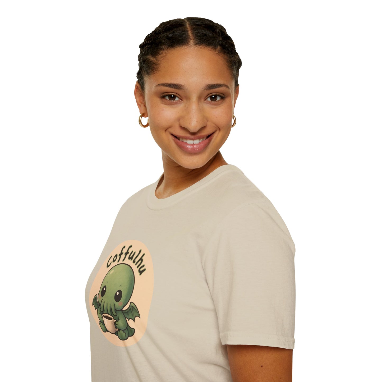 Cthulhu Coffulhu Coffee Pun - Unisex Softstyle T-Shirt