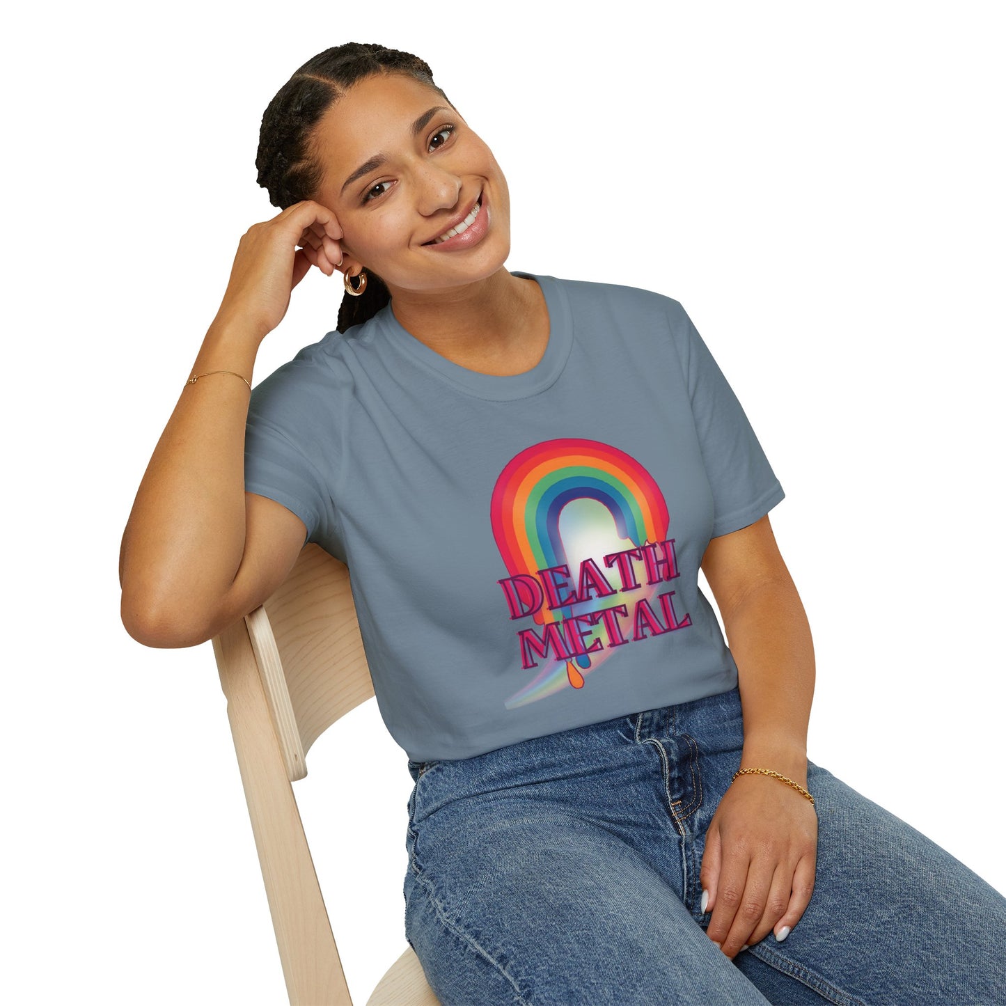 Rainbow Death Metal - Unisex Softstyle T-Shirt