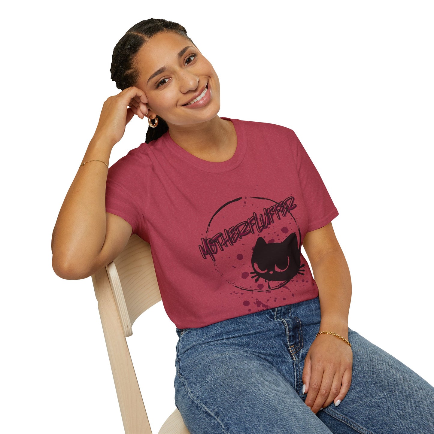 Motherfluffer Color Cat - Unisex Softstyle T-Shirt