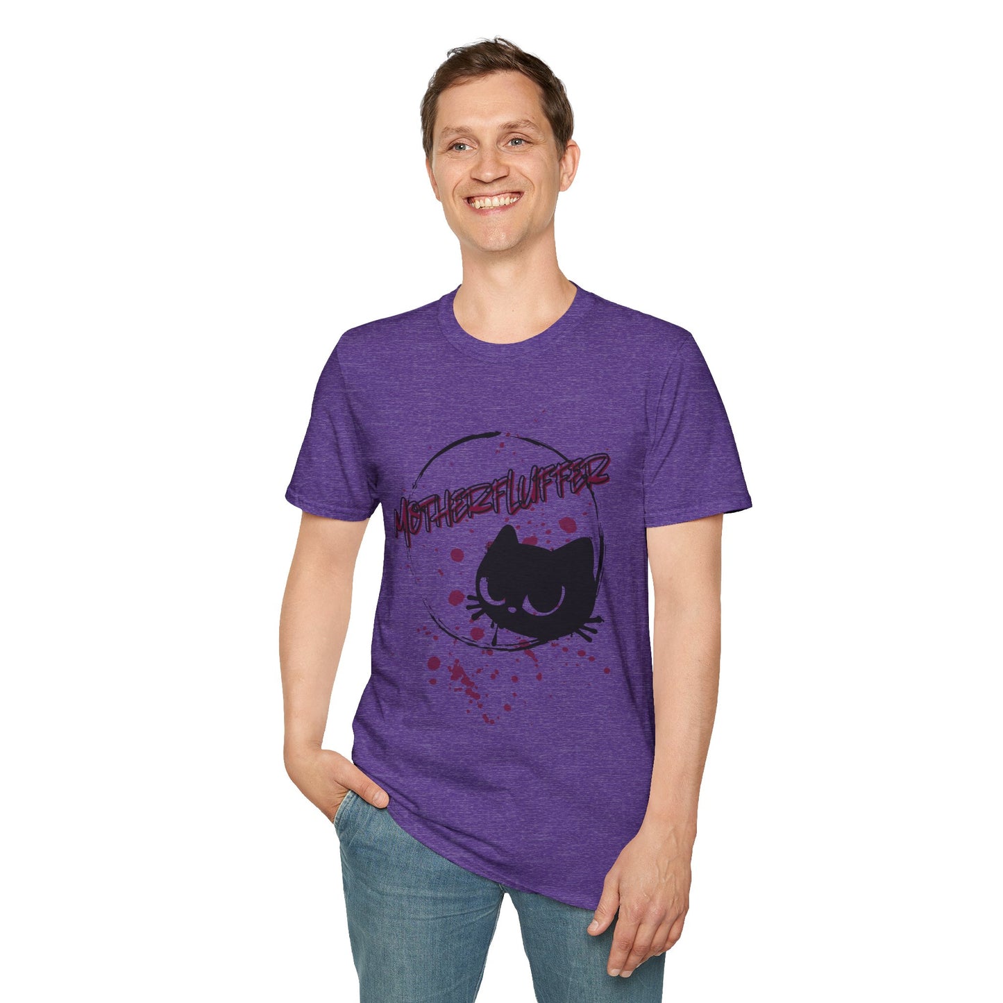 Motherfluffer Color Cat - Unisex Softstyle T-Shirt