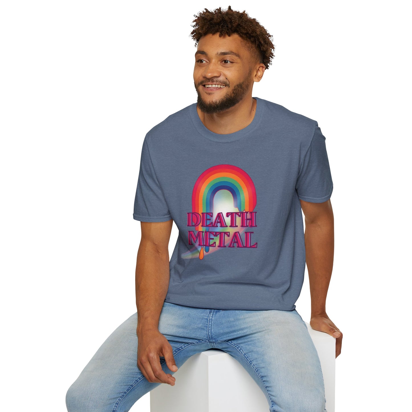 Rainbow Death Metal - Unisex Softstyle T-Shirt