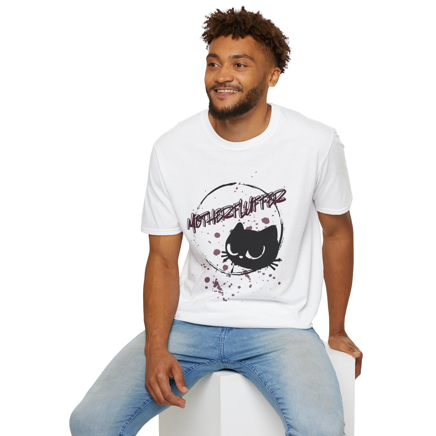 Motherfluffer Color Cat - Unisex Softstyle T-Shirt