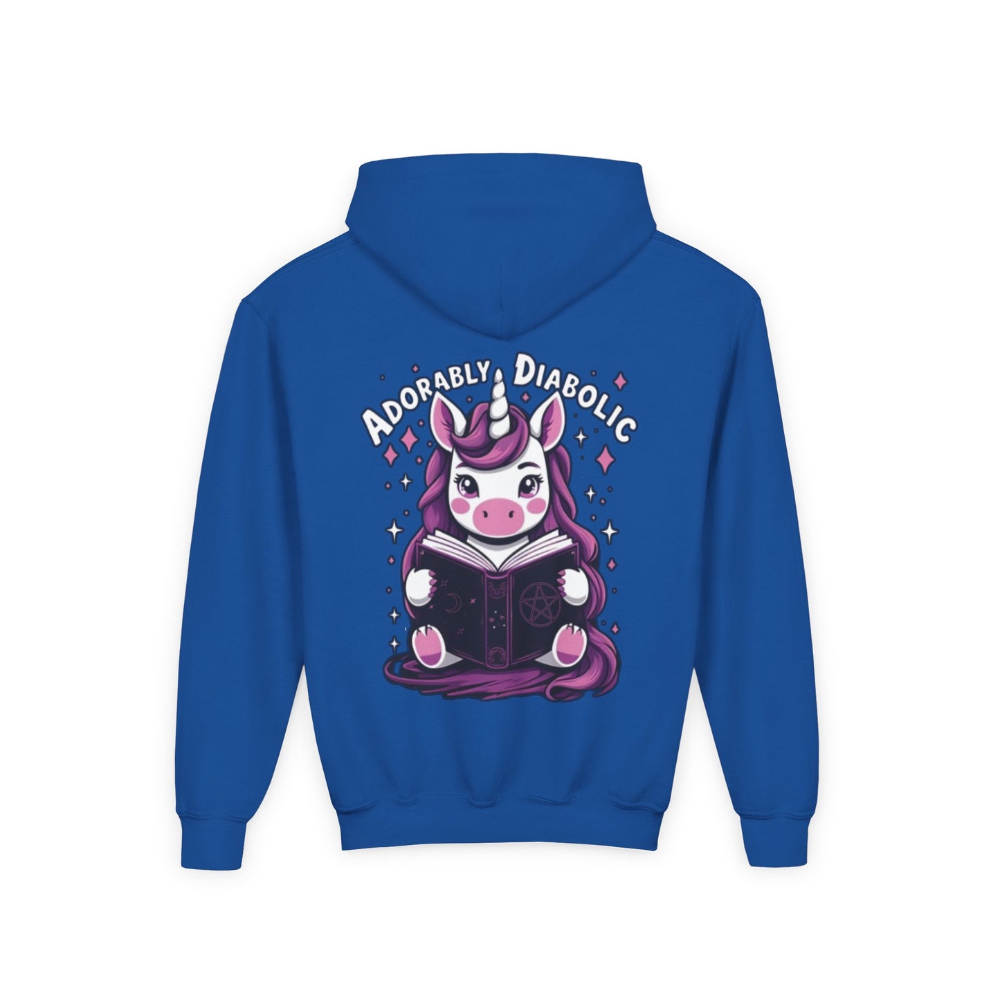 Adorably Diabolic Unicorn Magic - Youth Heavy Blend Hooded Sweatshirt