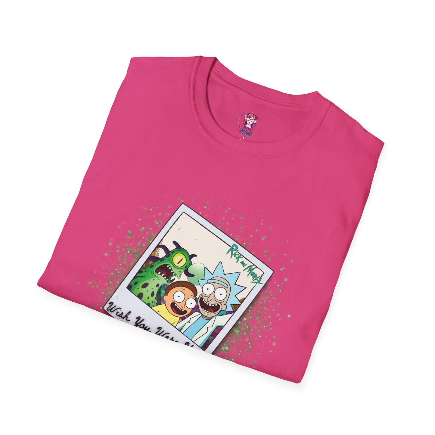 Rick & Morty Polaroid - Wish You Were Here - Unisex Softstyle T-Shirt
