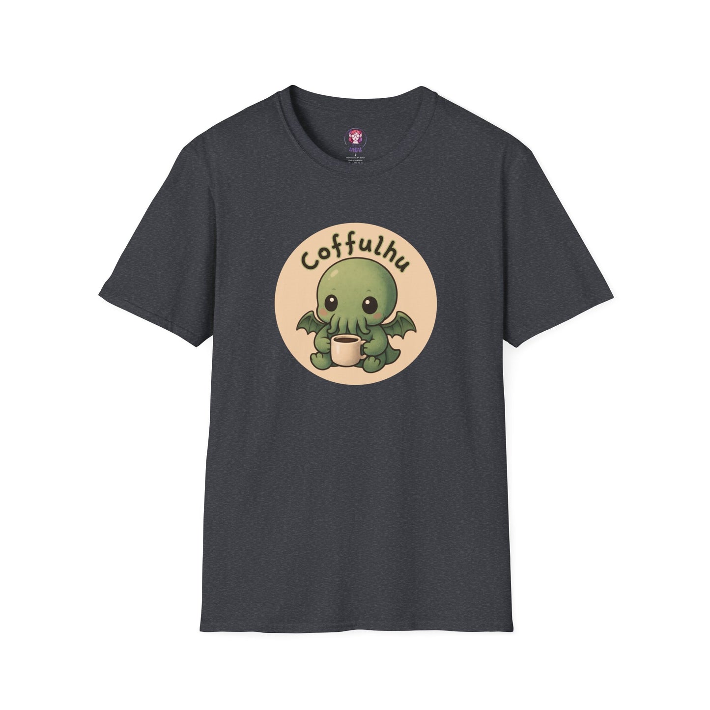 Cthulhu Coffulhu Coffee Pun - Unisex Softstyle T-Shirt