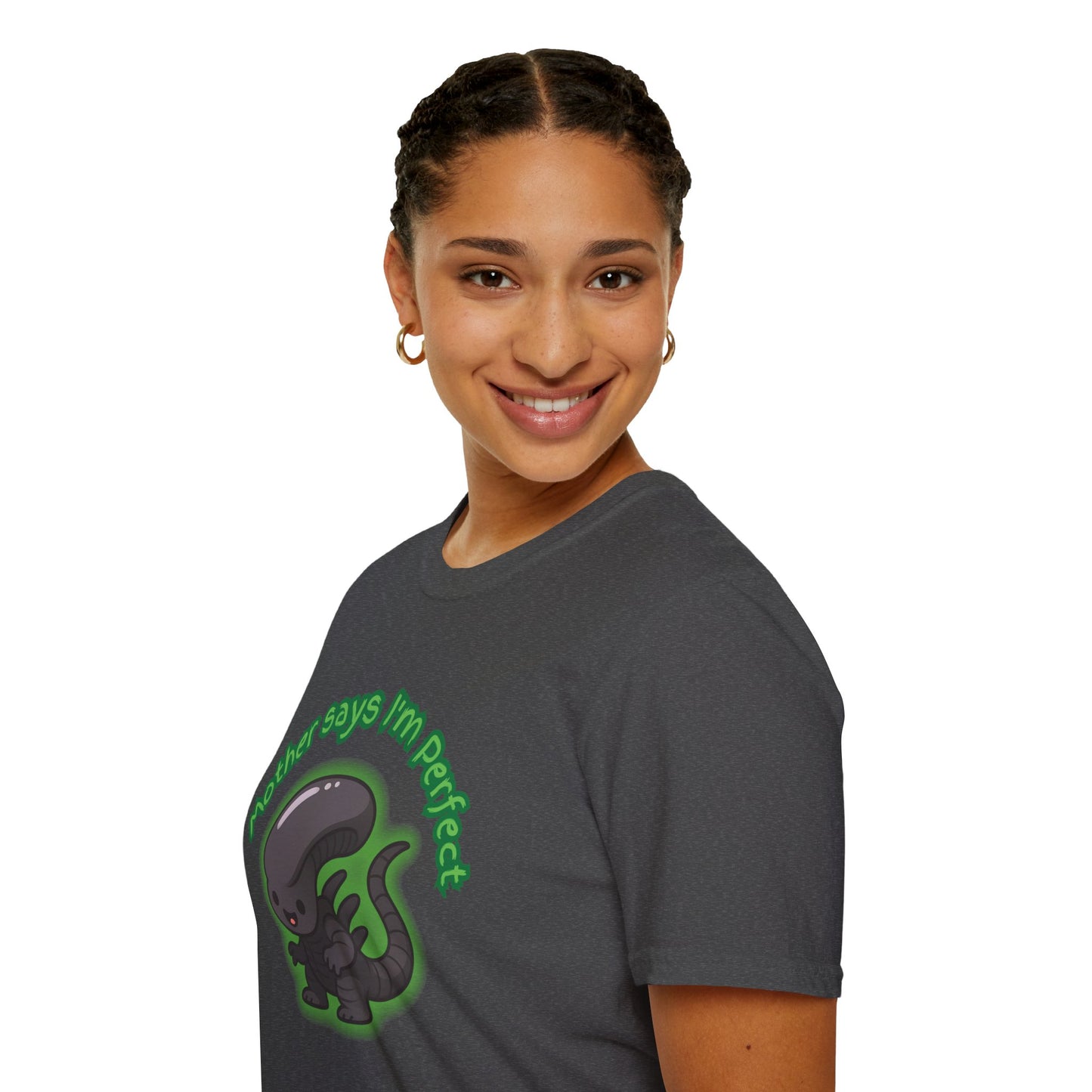 Alien Cute Xenomorph I'm Perfect - Unisex Softstyle T-Shirt