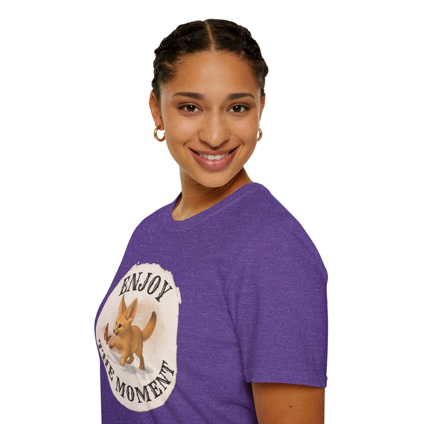 Cute Fox Enjoy the Moment - Unisex Softstyle T-Shirt