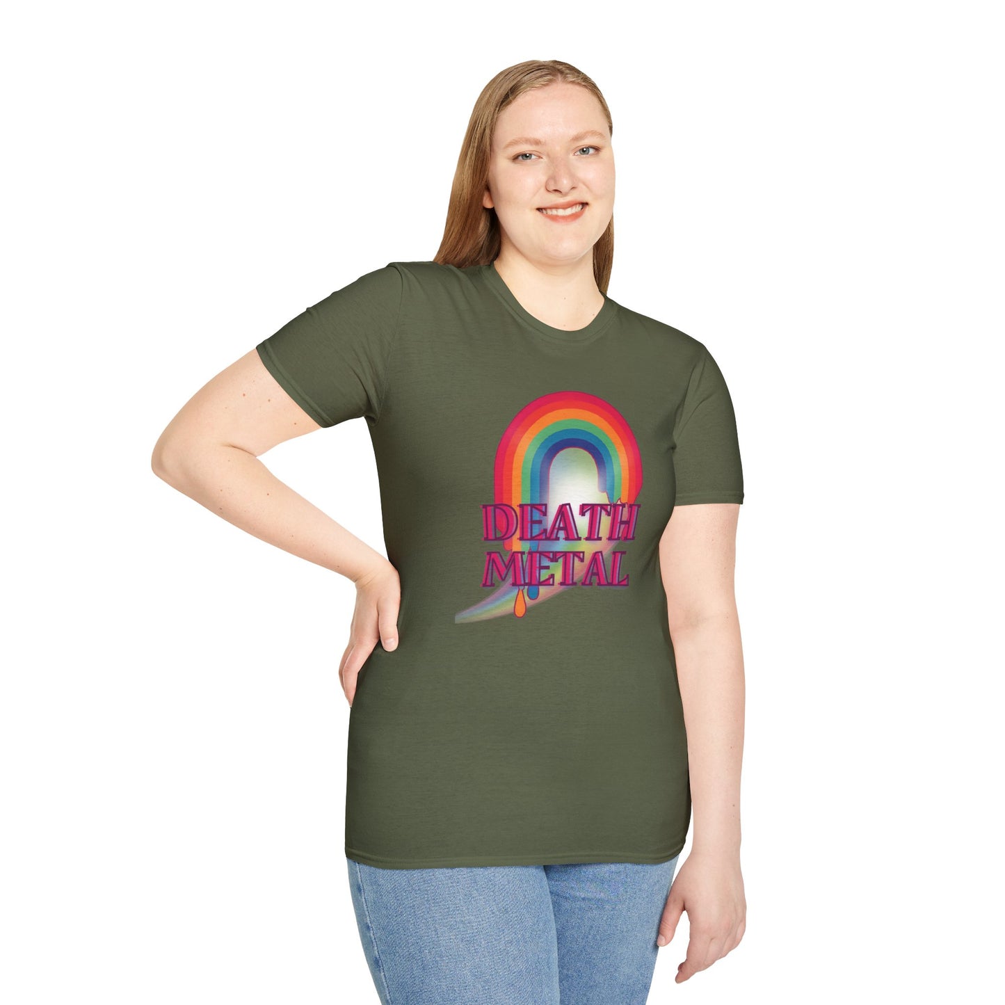 Rainbow Death Metal - Unisex Softstyle T-Shirt