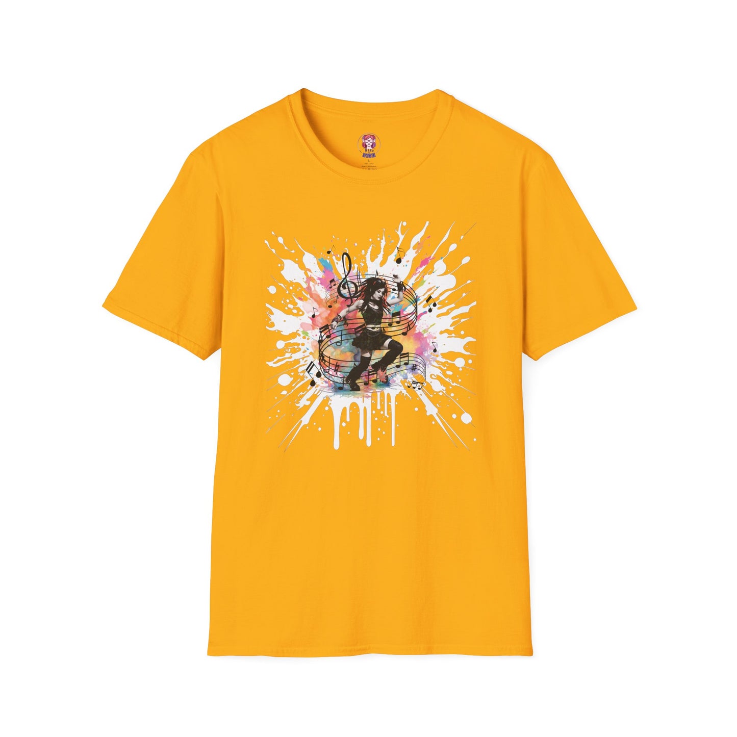 Colorful Music Brings Life Punk Dancer - Unisex Softstyle T-Shirt