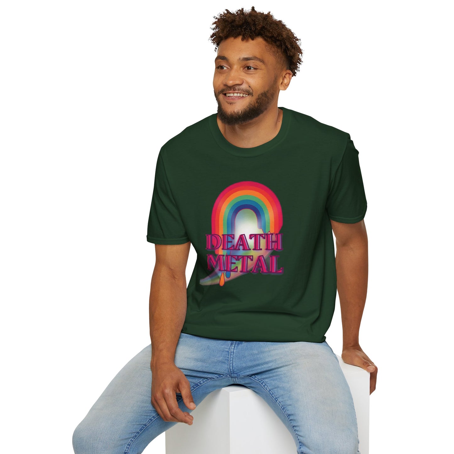 Rainbow Death Metal - Unisex Softstyle T-Shirt