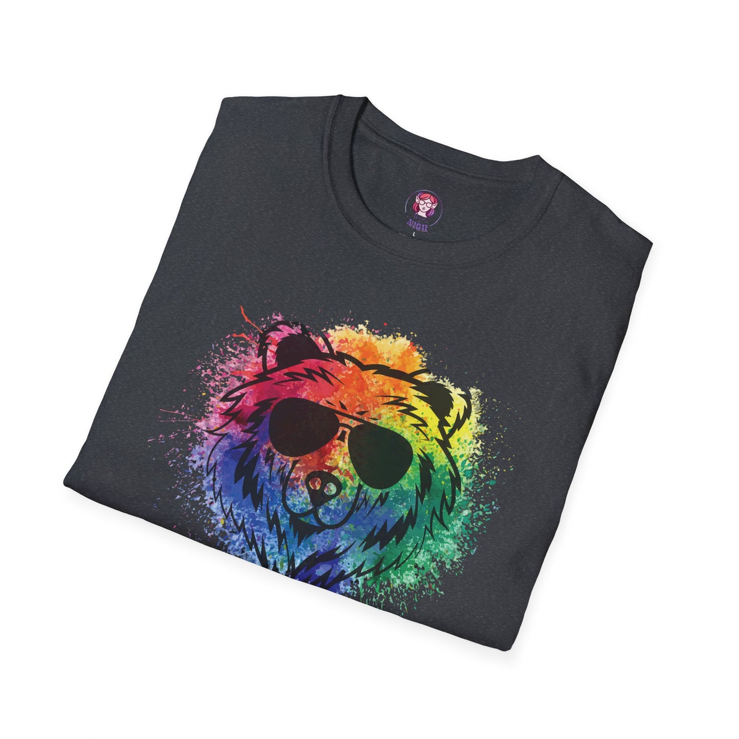 Wild Heart Collection - Bear Color Splash Unisex Softstyle Graphic T-Shirt