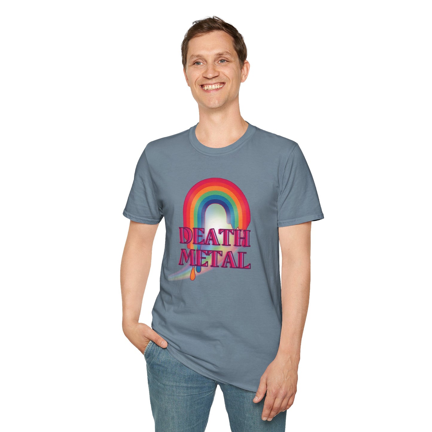 Rainbow Death Metal - Unisex Softstyle T-Shirt