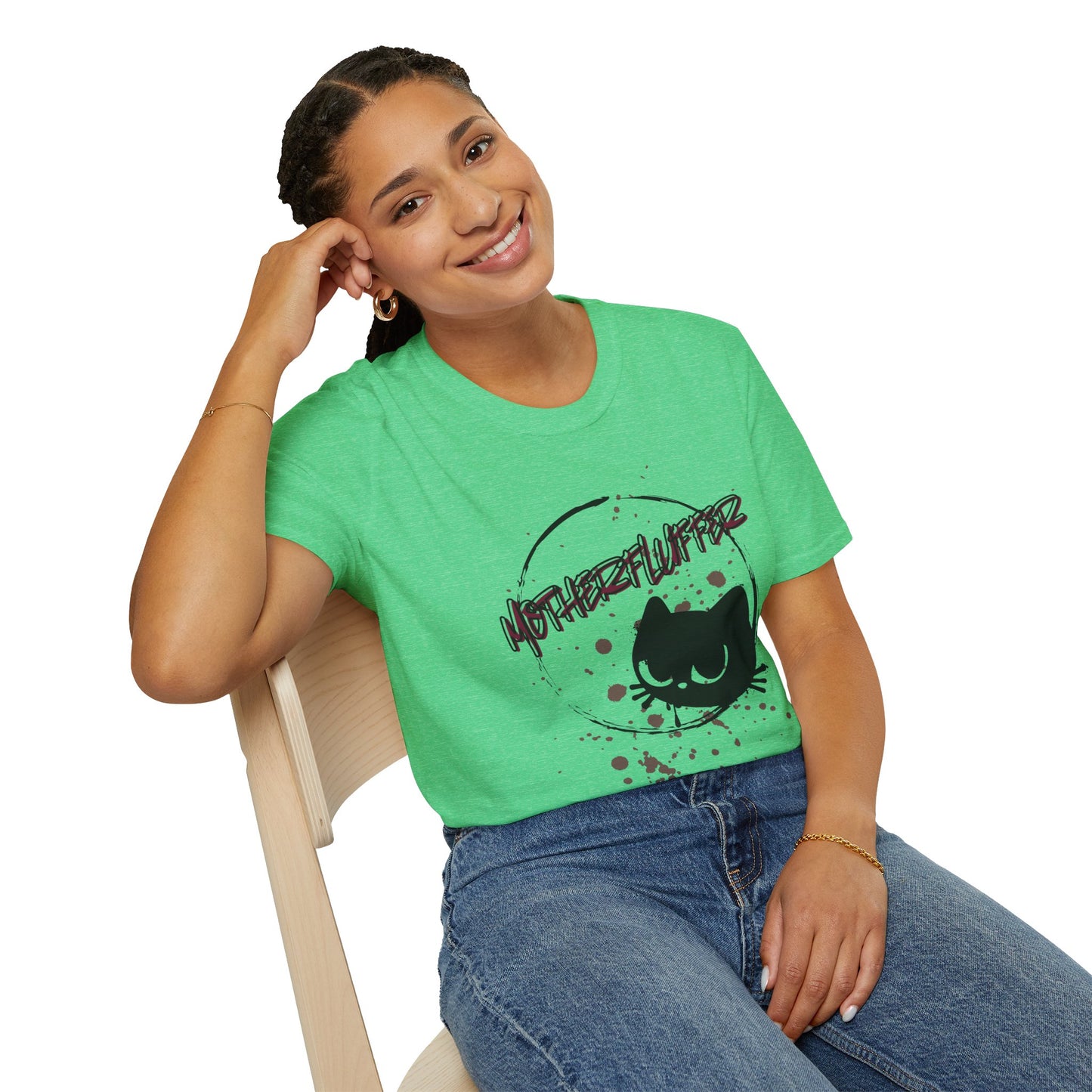 Motherfluffer Color Cat - Unisex Softstyle T-Shirt