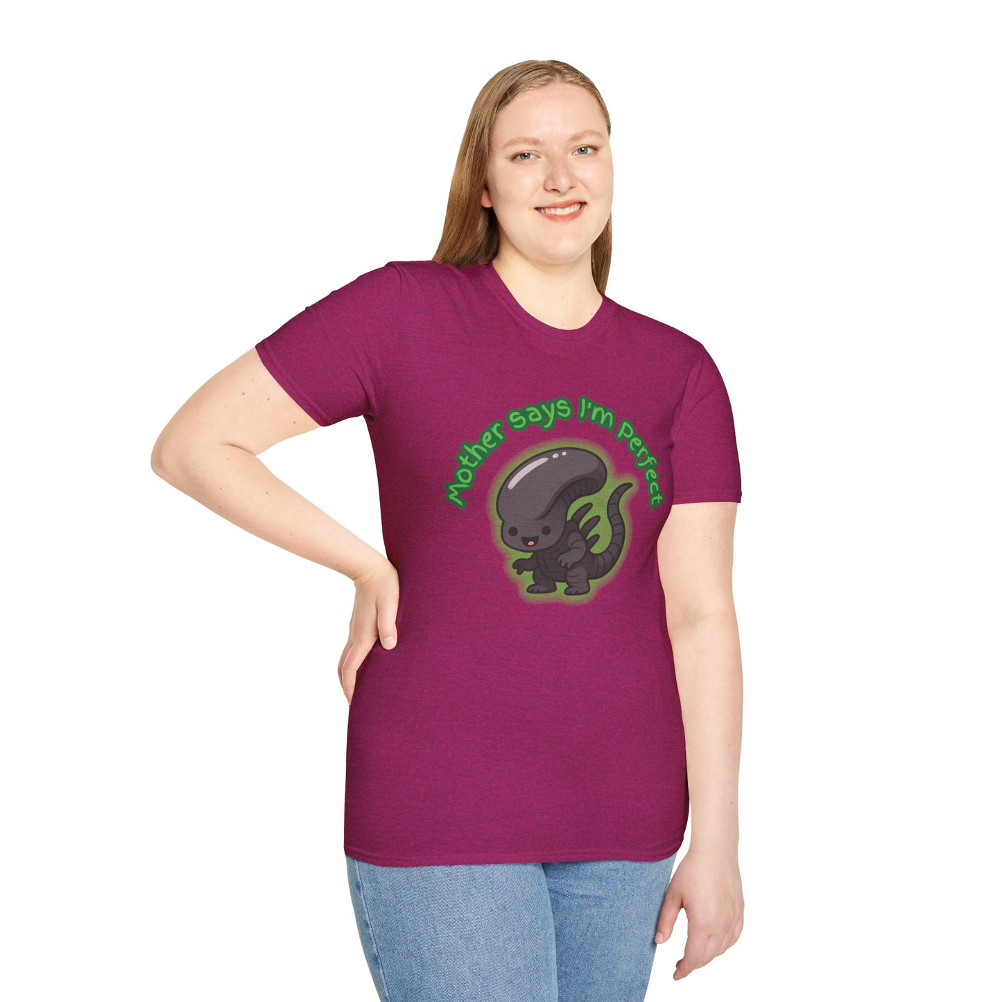 Alien Cute Xenomorph I'm Perfect - Unisex Softstyle T-Shirt
