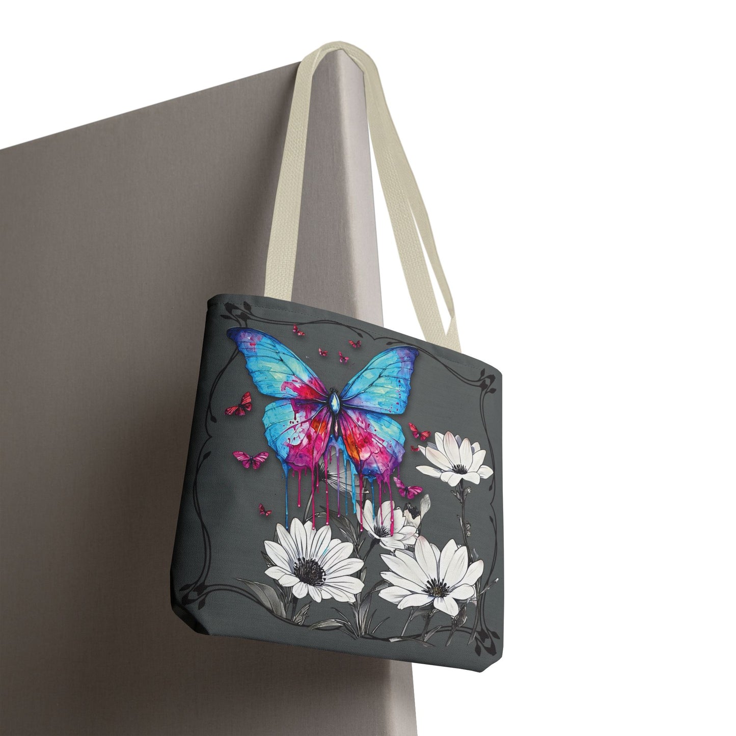 Painted Butterfly in Black and White Tote Bag