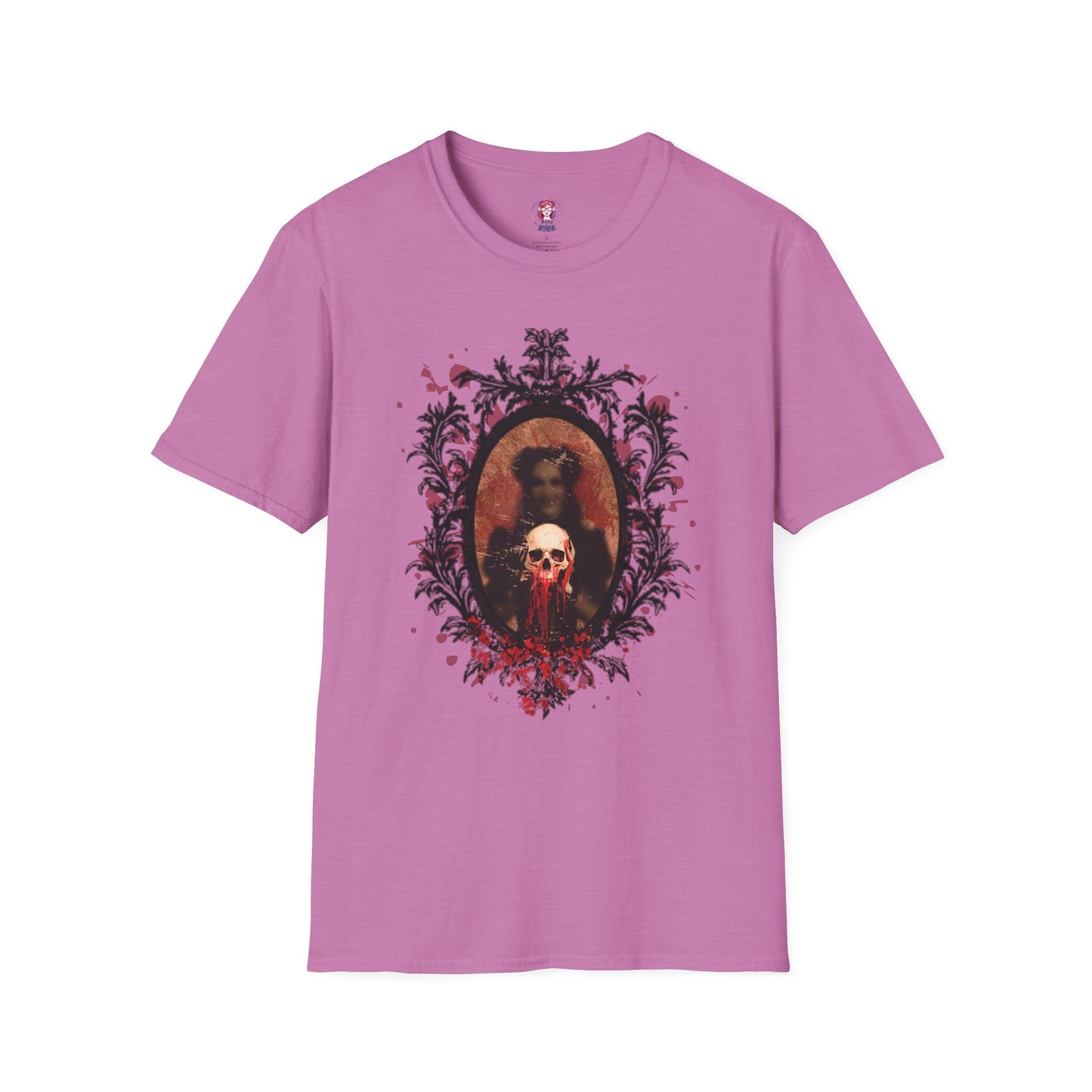 Vintage Gothic Skull Frame - Unisex Softstyle T-Shirt