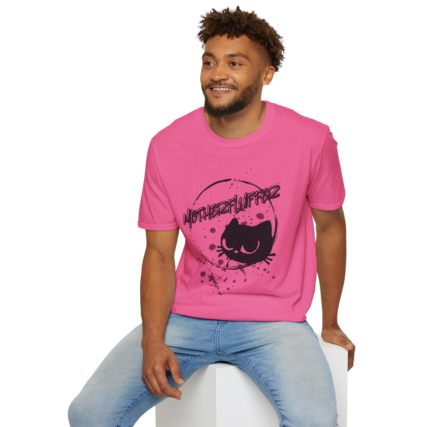 Motherfluffer Color Cat - Unisex Softstyle T-Shirt