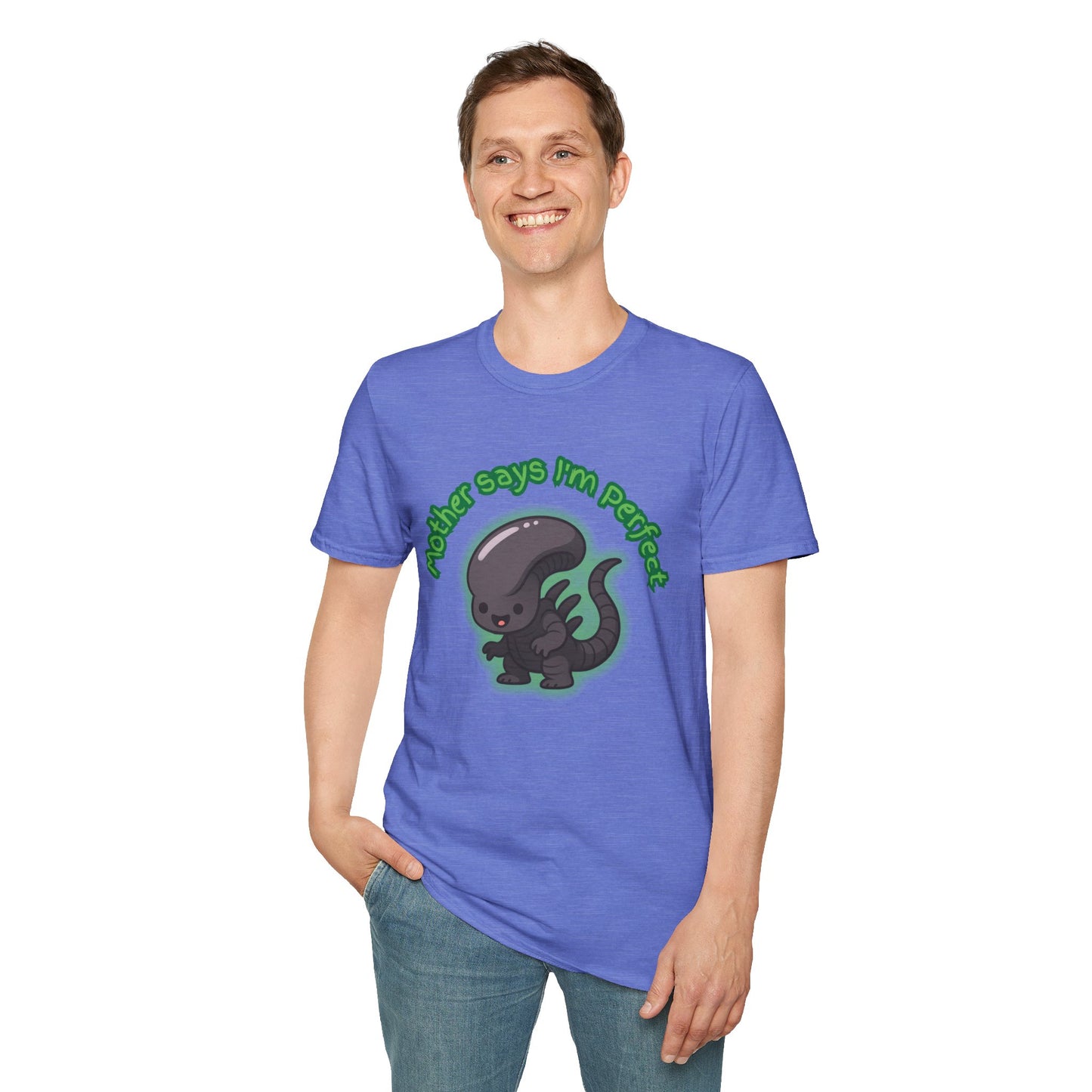 Alien Cute Xenomorph I'm Perfect - Unisex Softstyle T-Shirt