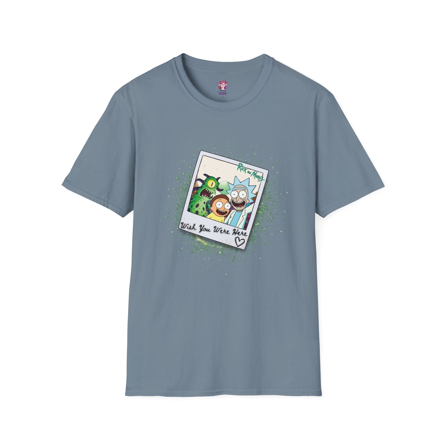 Rick & Morty Polaroid - Wish You Were Here - Unisex Softstyle T-Shirt