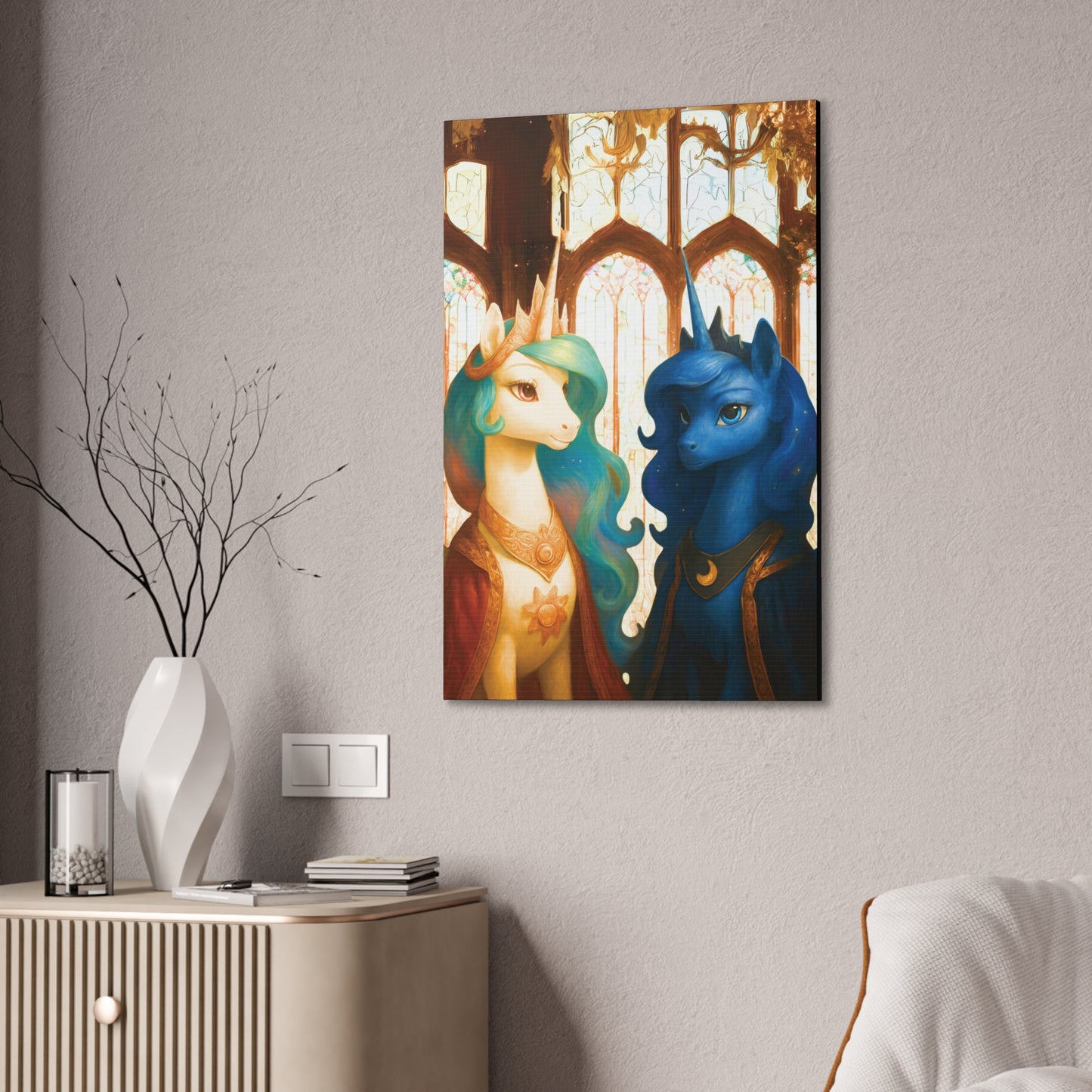 Royal Luna & Celestia - My Little Pony Canvas Art - Stretched, 0.75"