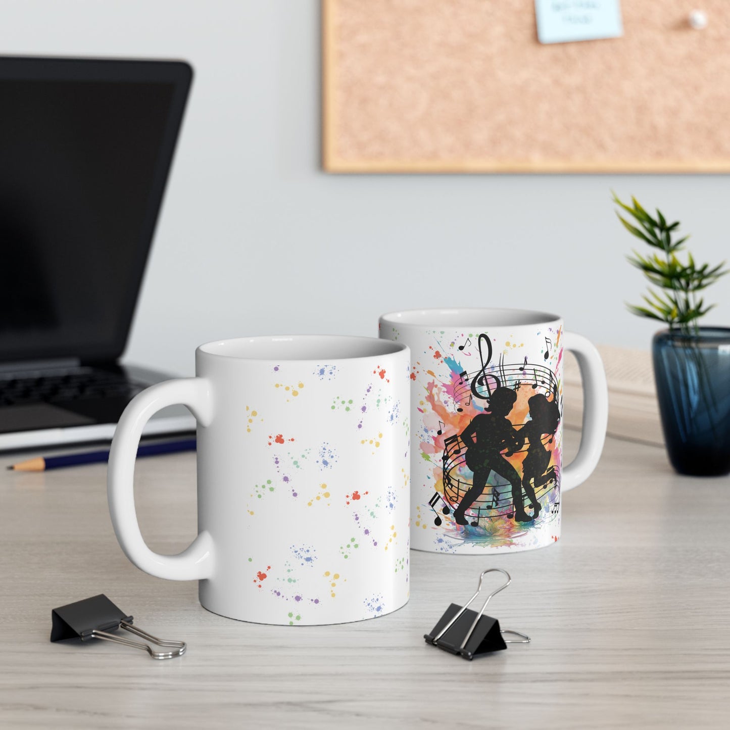 Color Artistic Music Inspired Ceramic Mug | Perfect Gift for Musicians, Coffee Lovers, Art Enthusiasts