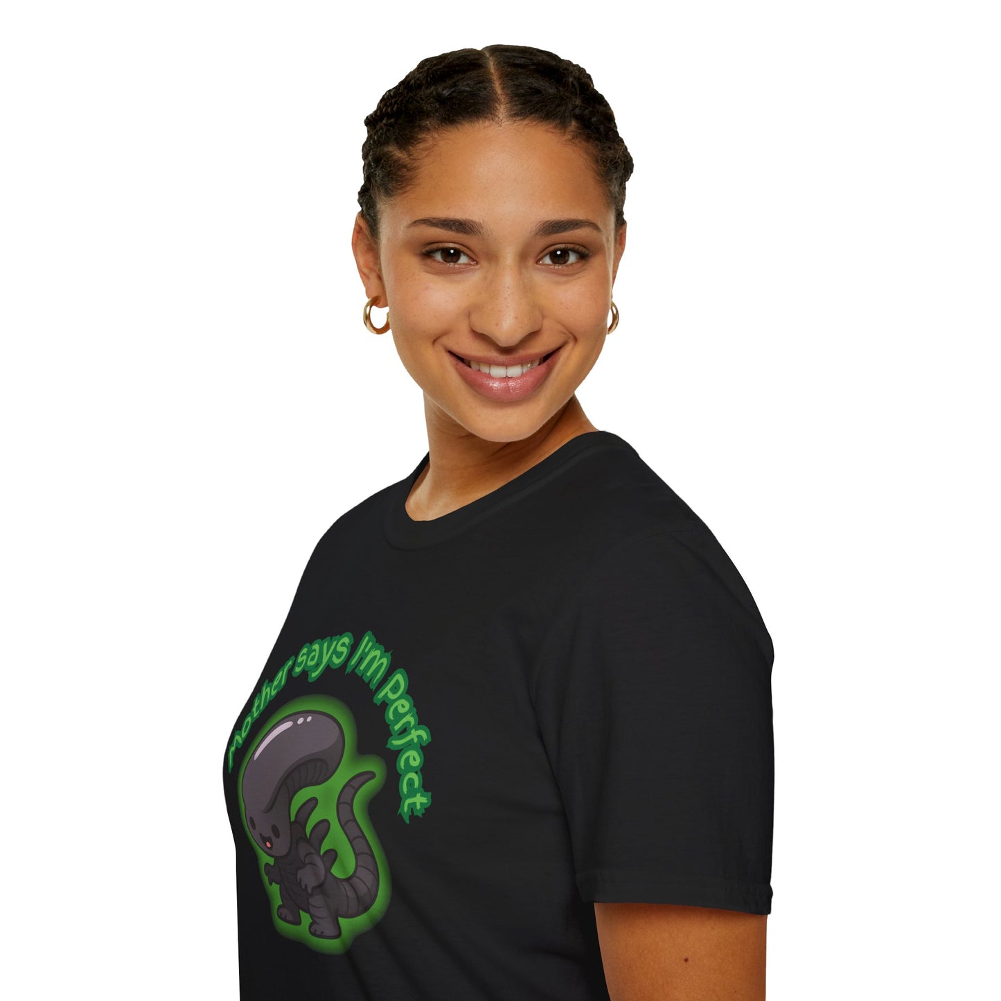 Alien Cute Xenomorph I'm Perfect - Unisex Softstyle T-Shirt