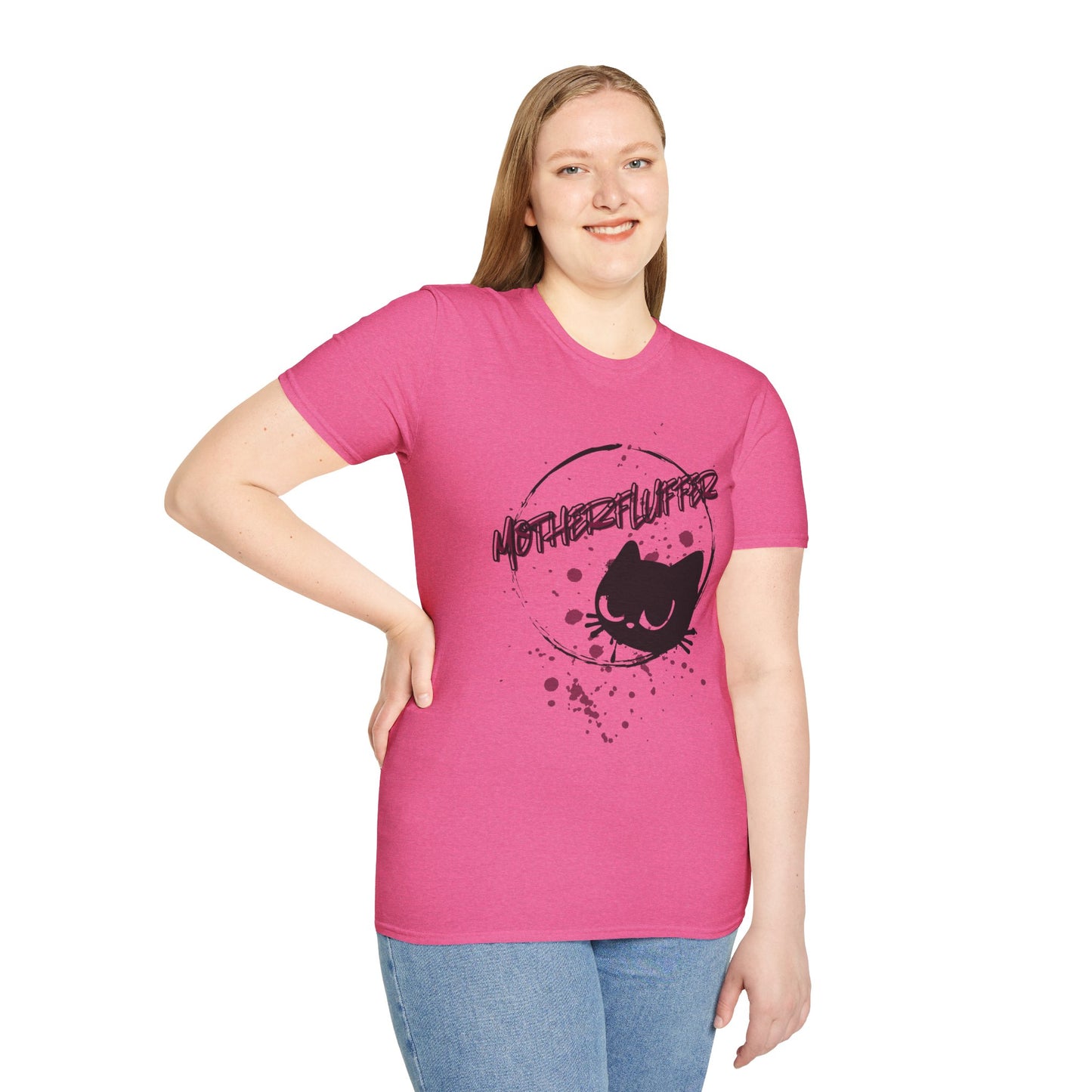 Motherfluffer Color Cat - Unisex Softstyle T-Shirt