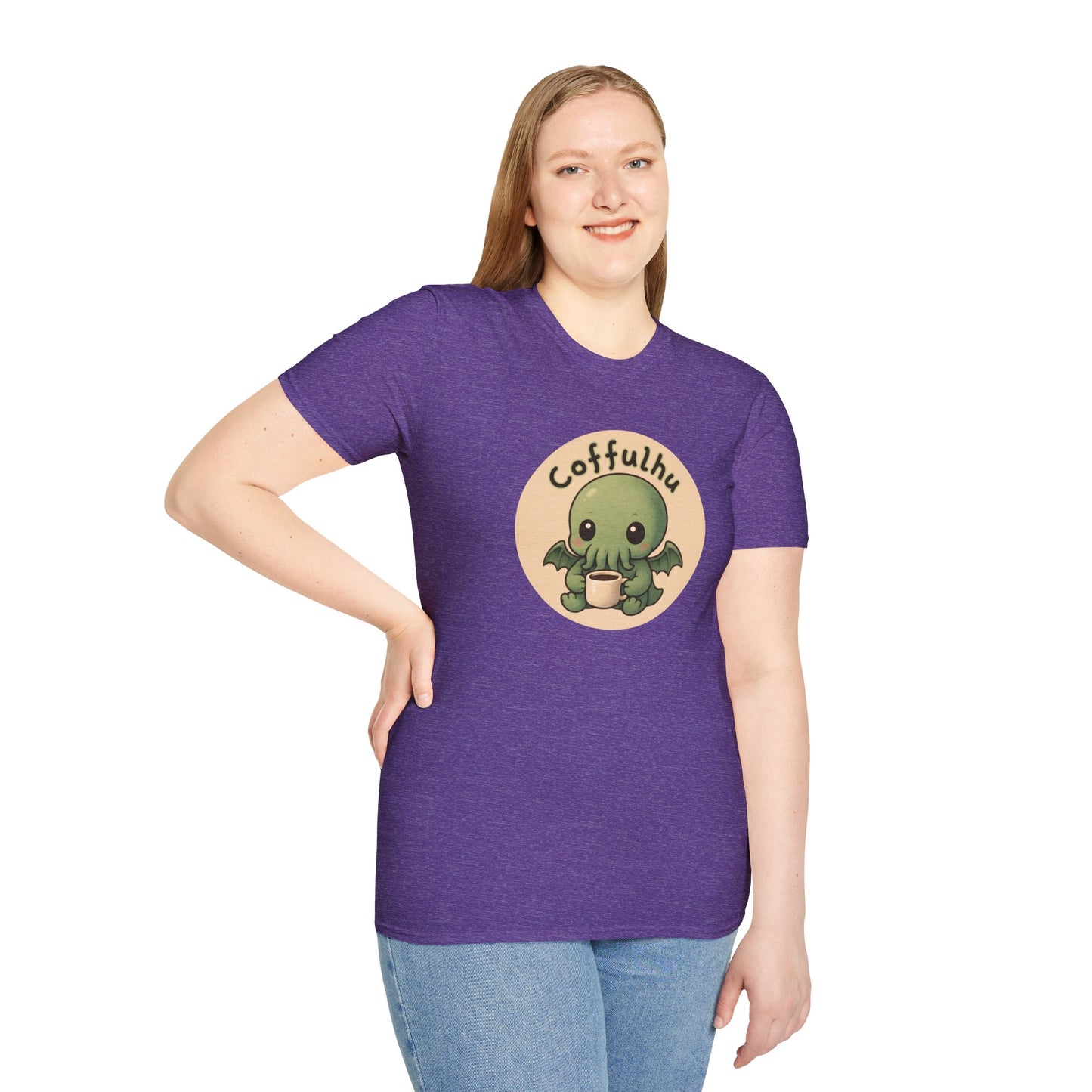 Cthulhu Coffulhu Coffee Pun - Unisex Softstyle T-Shirt