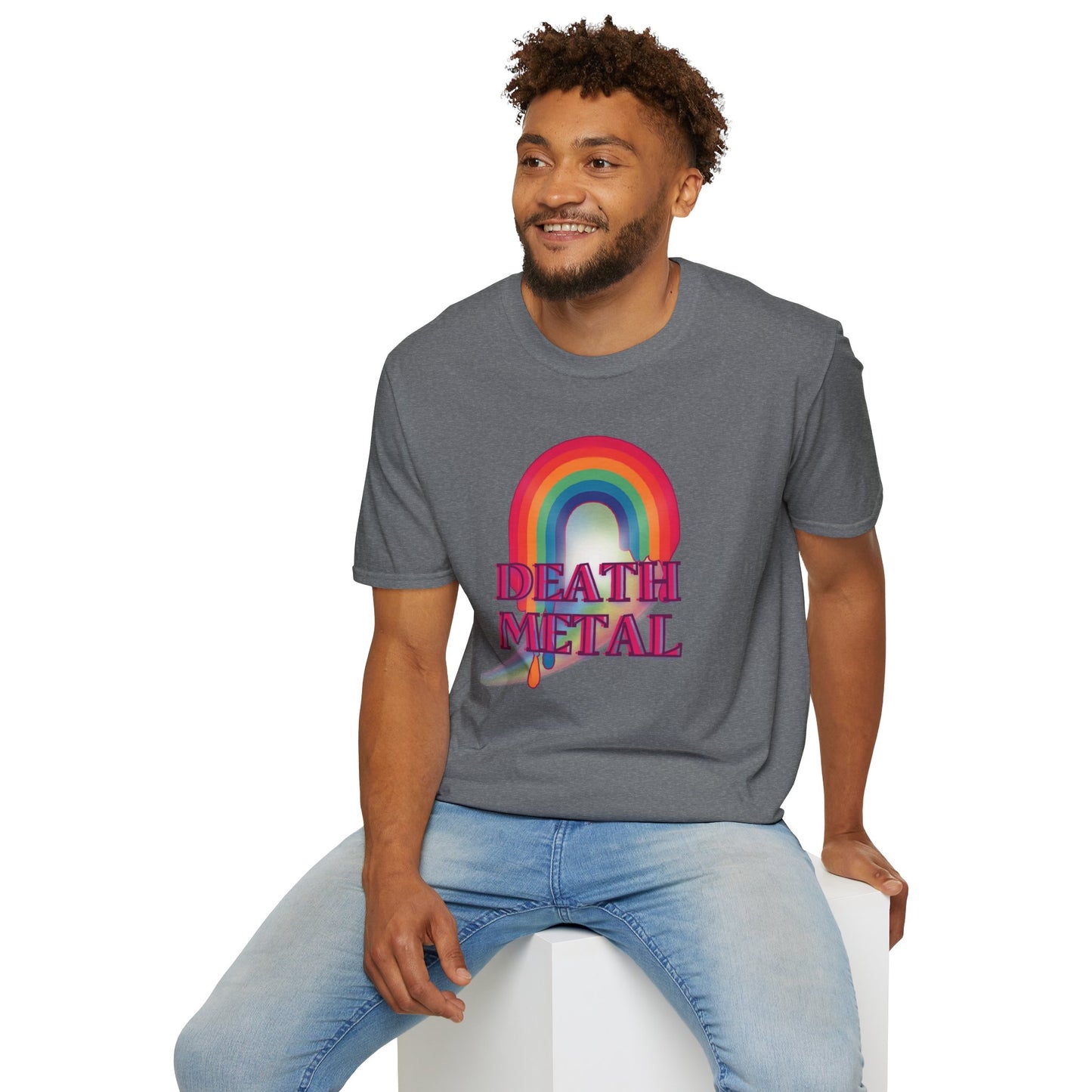 Rainbow Death Metal - Unisex Softstyle T-Shirt