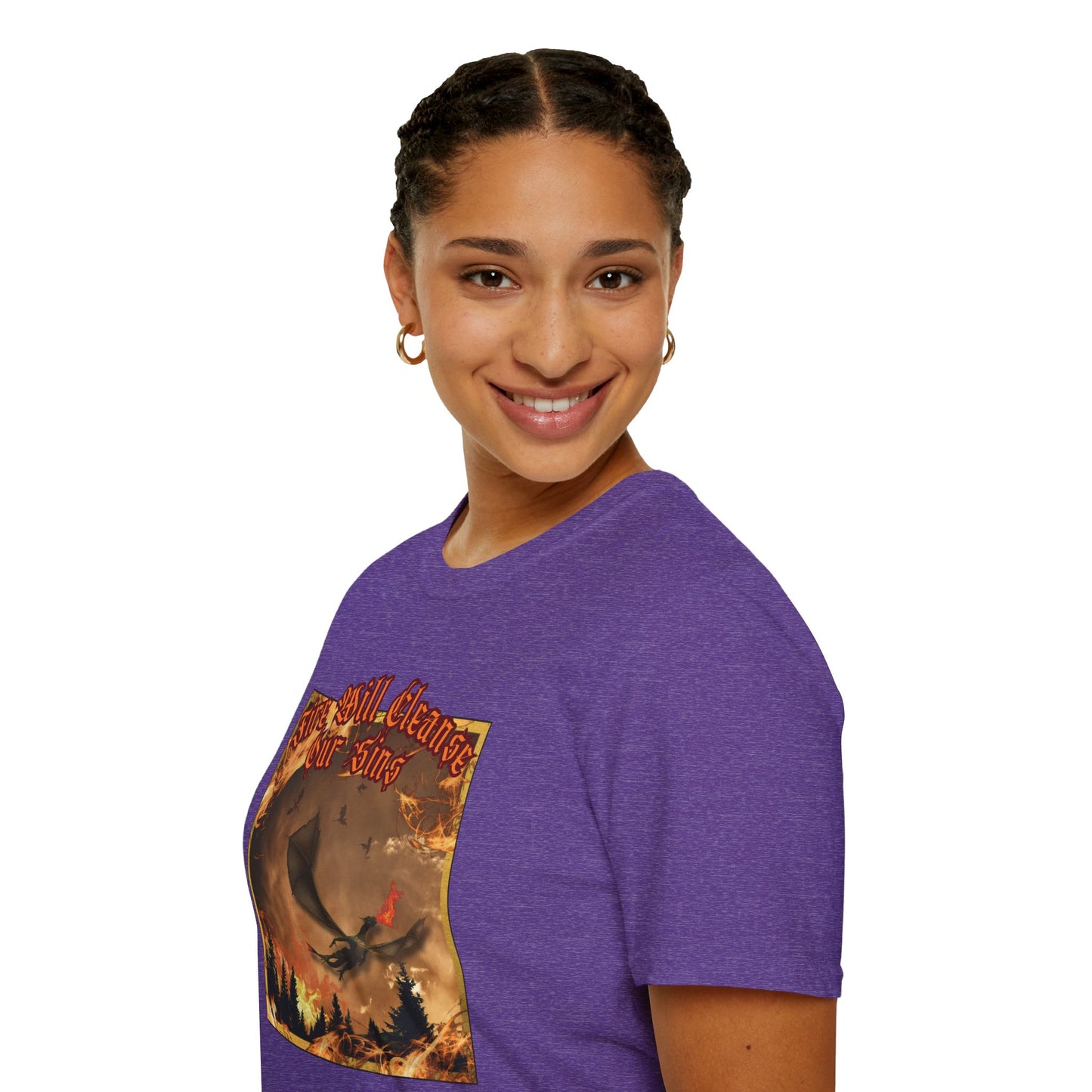 Dragon Attacking - Fire Will Cleanse Our Sins - Unisex Softstyle T-Shirt