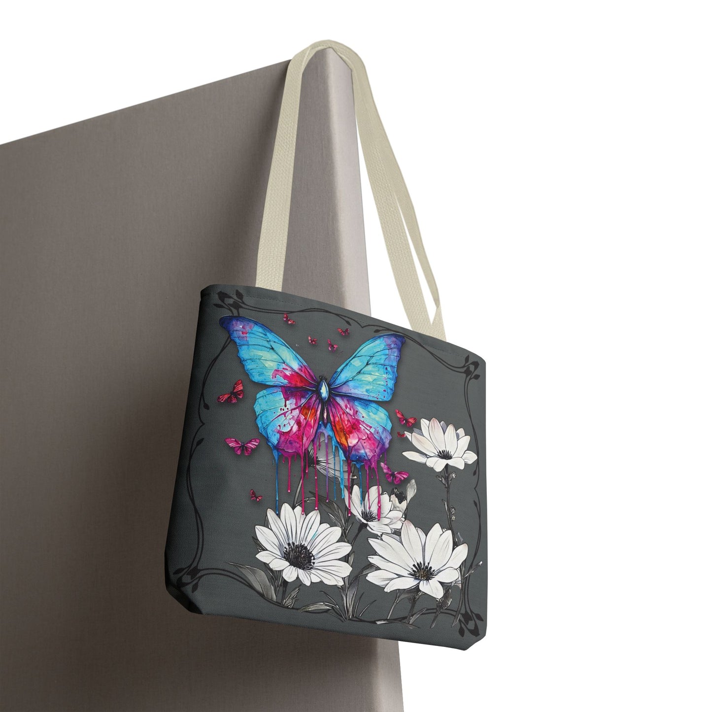 Painted Butterfly in Black and White Tote Bag
