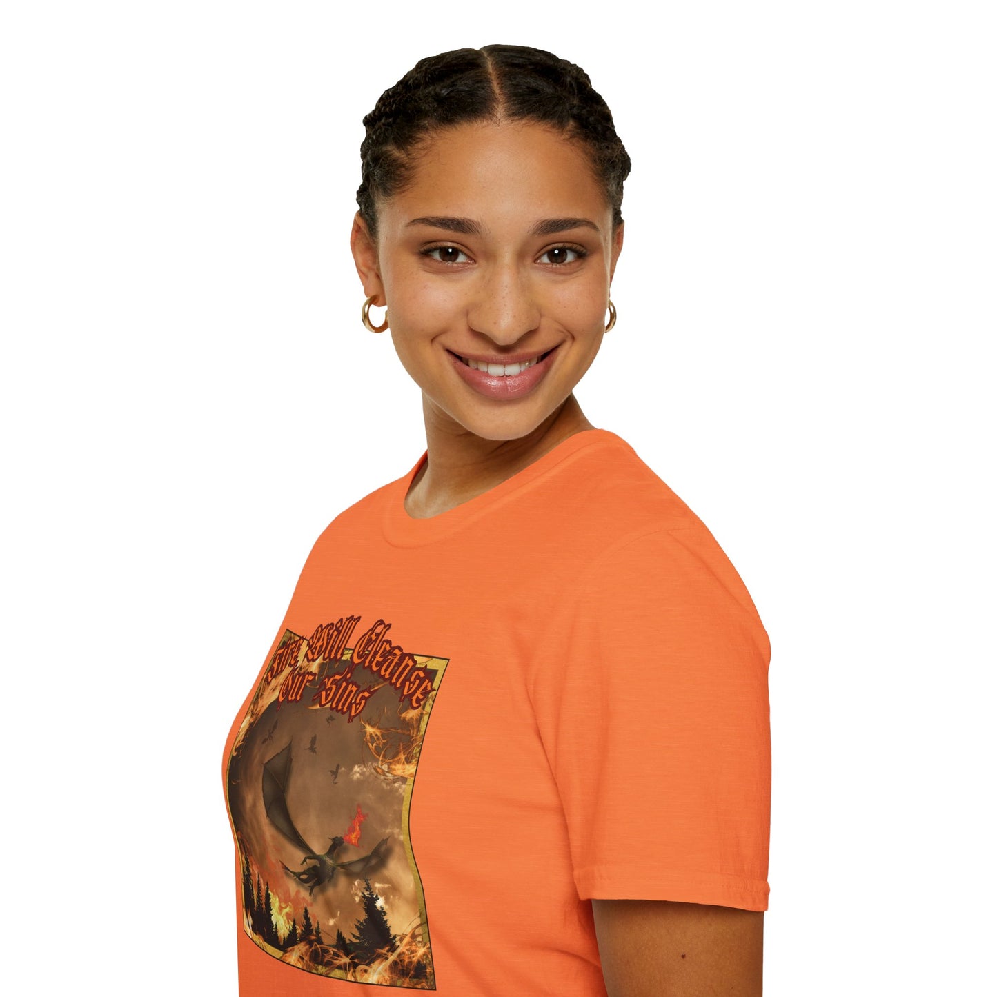 Dragon Attacking - Fire Will Cleanse Our Sins - Unisex Softstyle T-Shirt