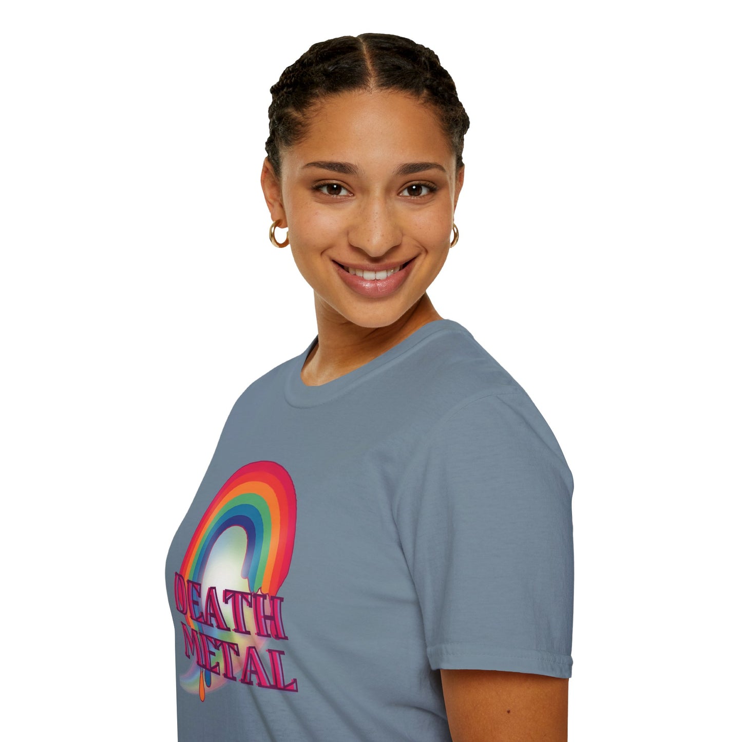 Rainbow Death Metal - Unisex Softstyle T-Shirt