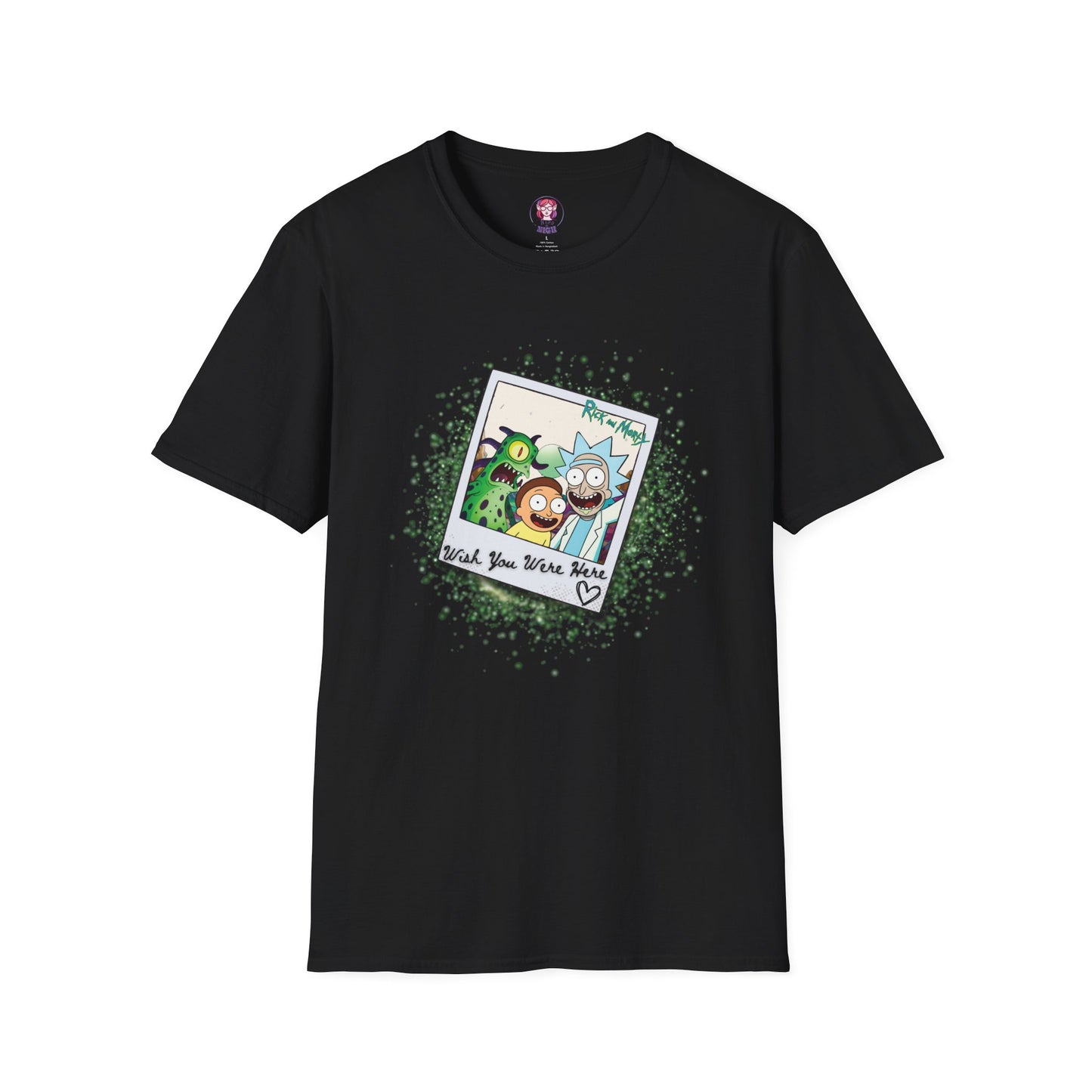 Rick & Morty Polaroid - Wish You Were Here - Unisex Softstyle T-Shirt