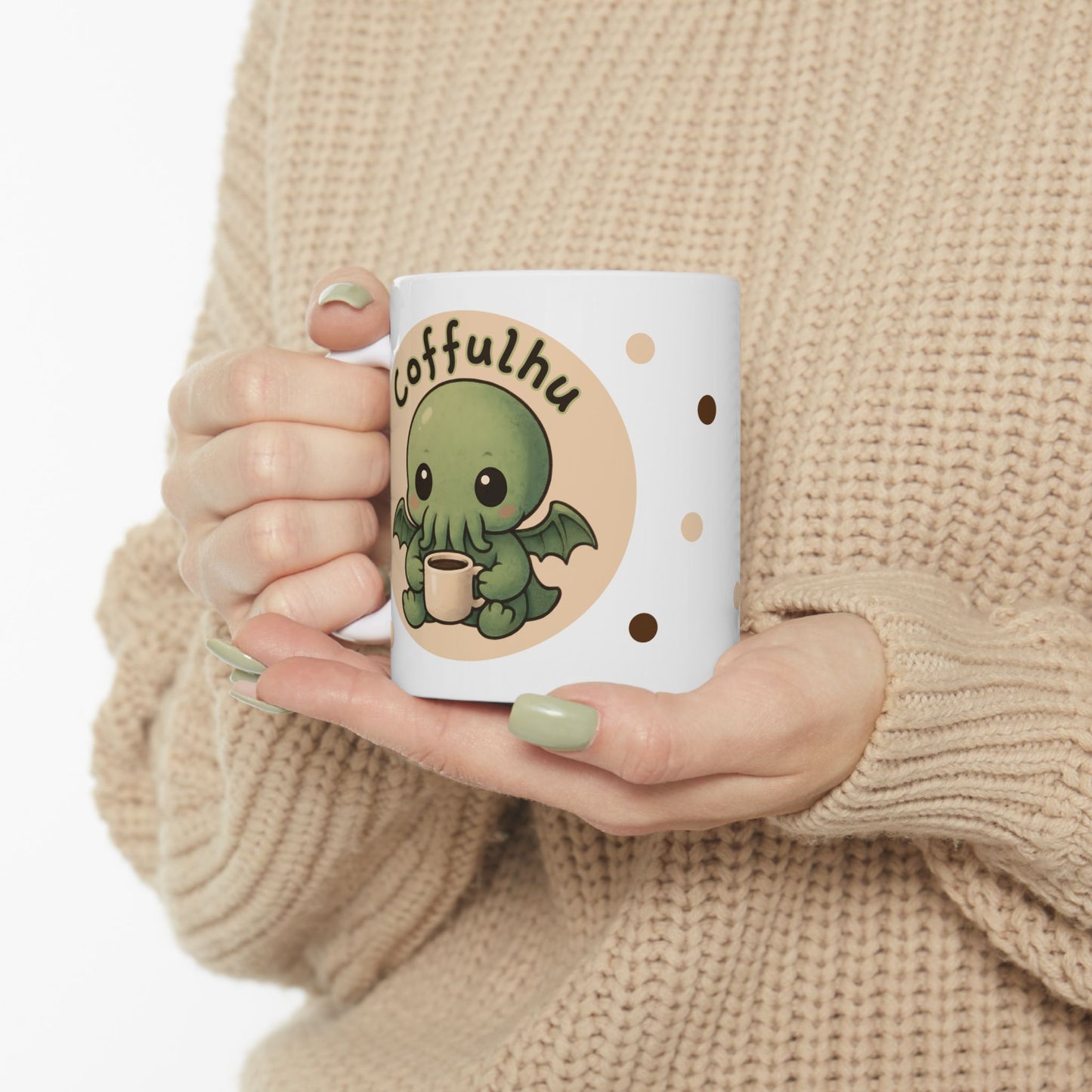 Coffulhu Ceramic Mug - Cute Cthulhu Design